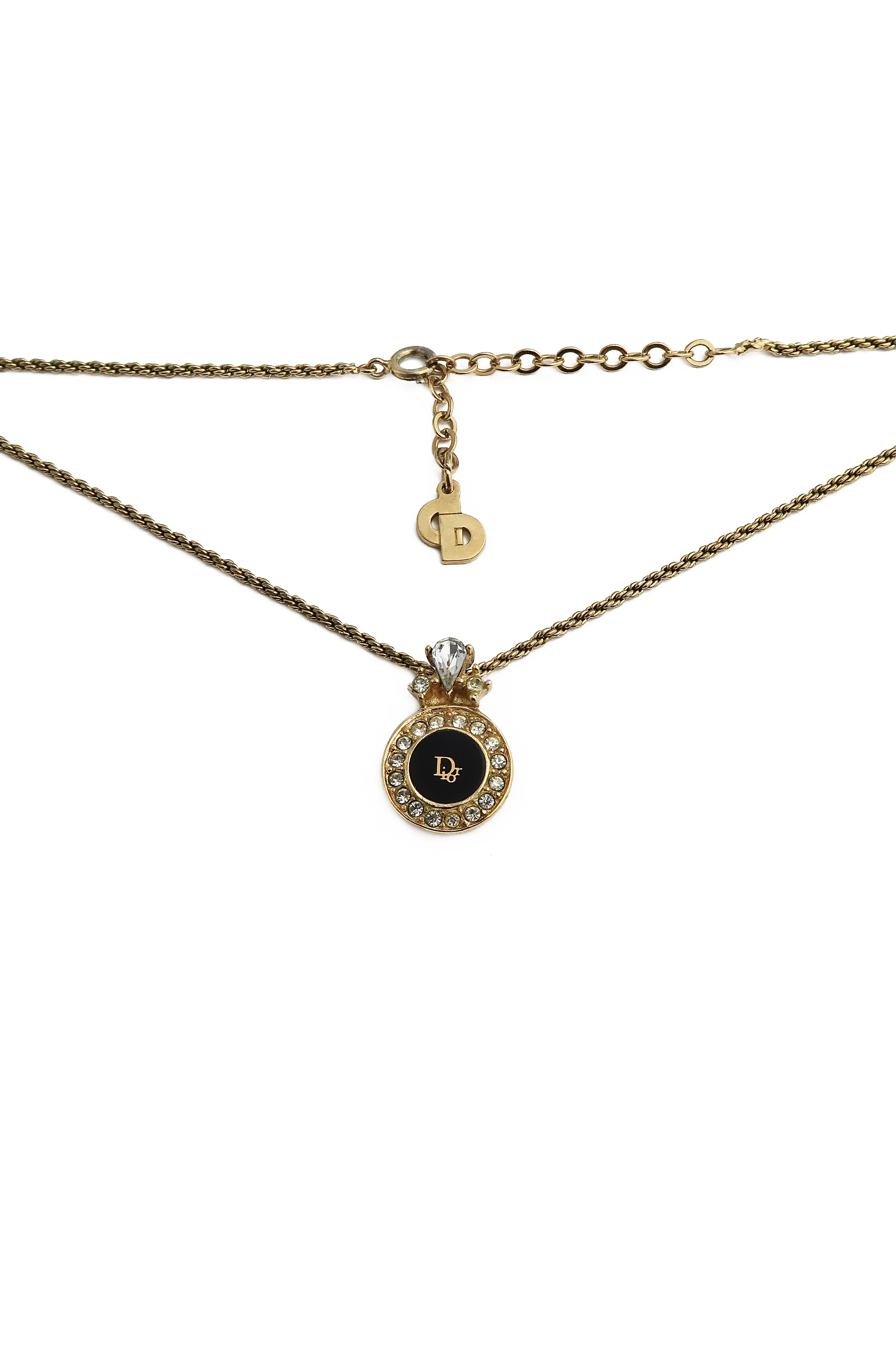 dior black gold vintage pendant necklace wbg.png