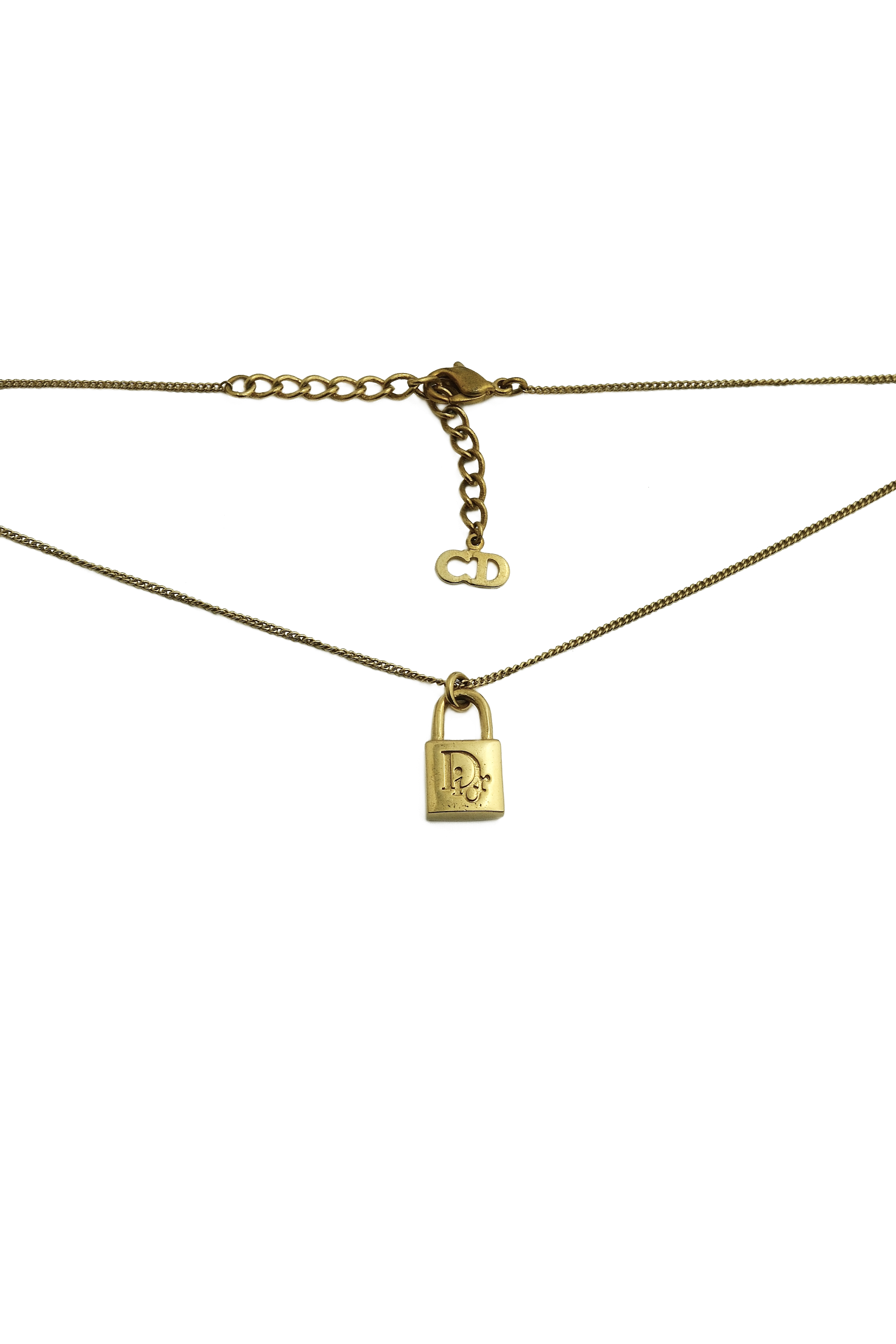 dior small gold lock necklace wbg.png