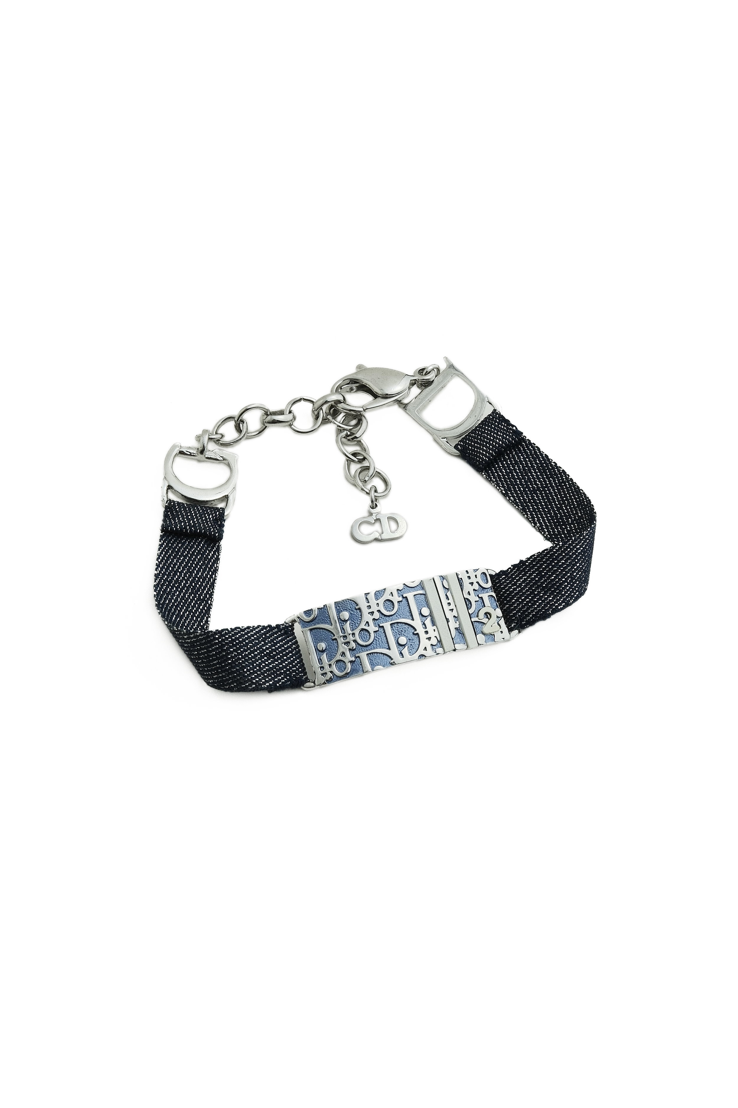 Authentic Dior Vintage Blue Trotter Denim Bracelet