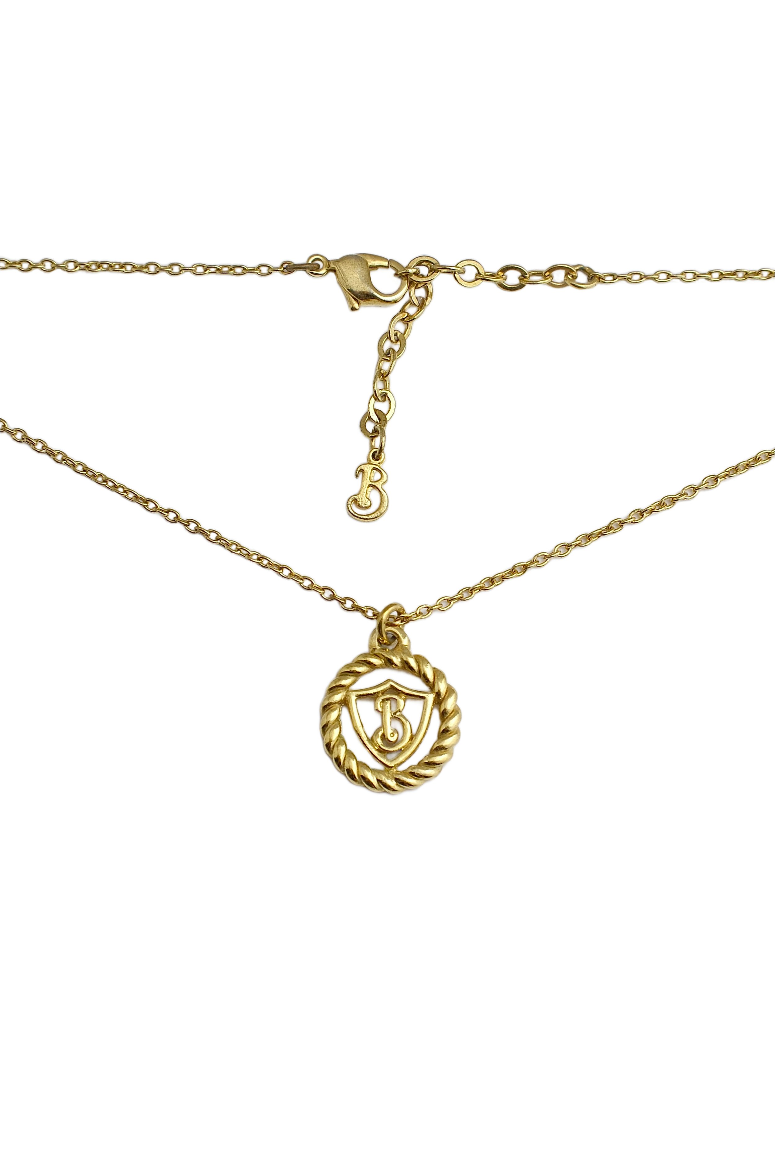 Authentic Burberry Vintage Twisted Circle Pendant Necklace