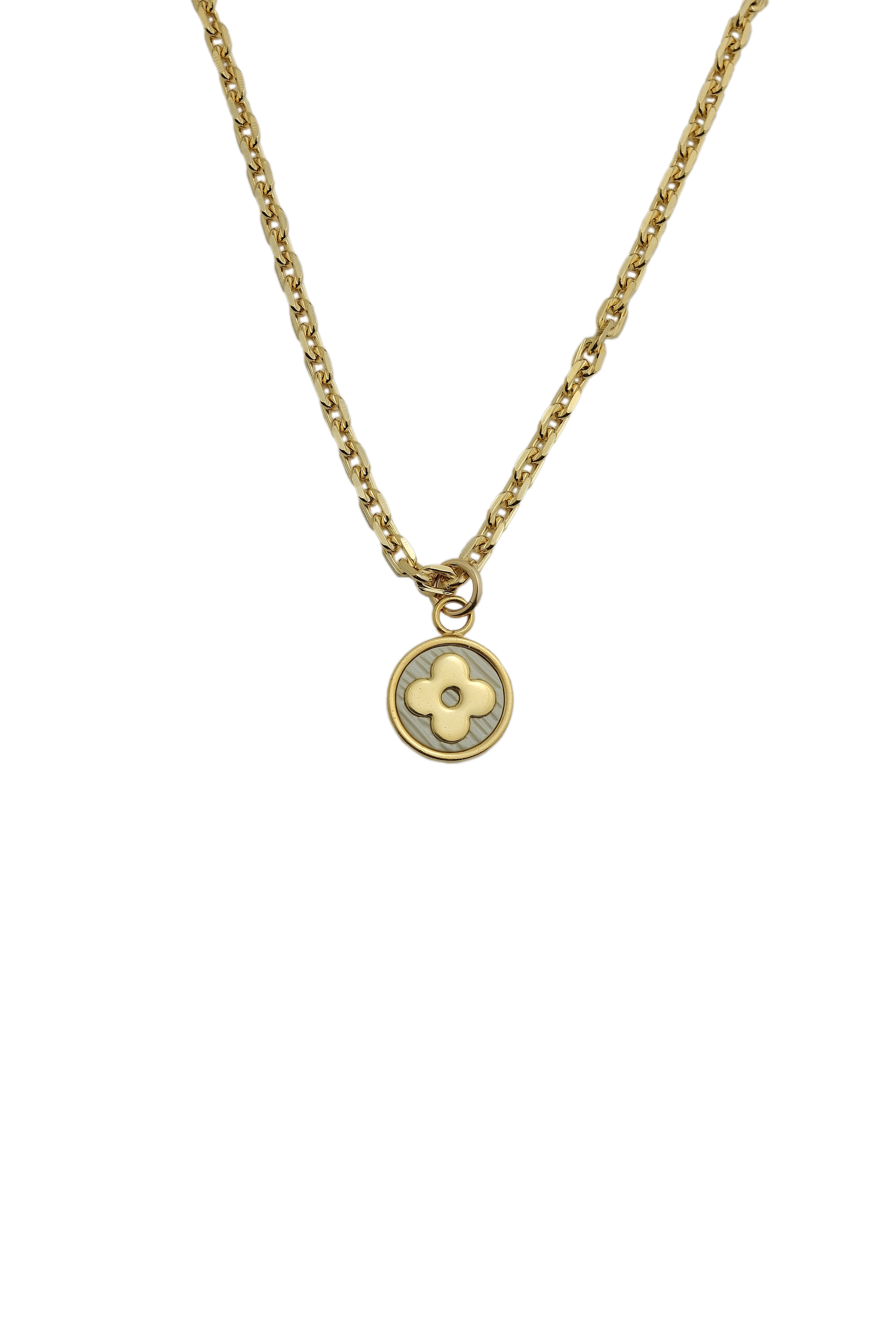 Authentic Louis Vuitton Repurposed Large White Blossom Necklace