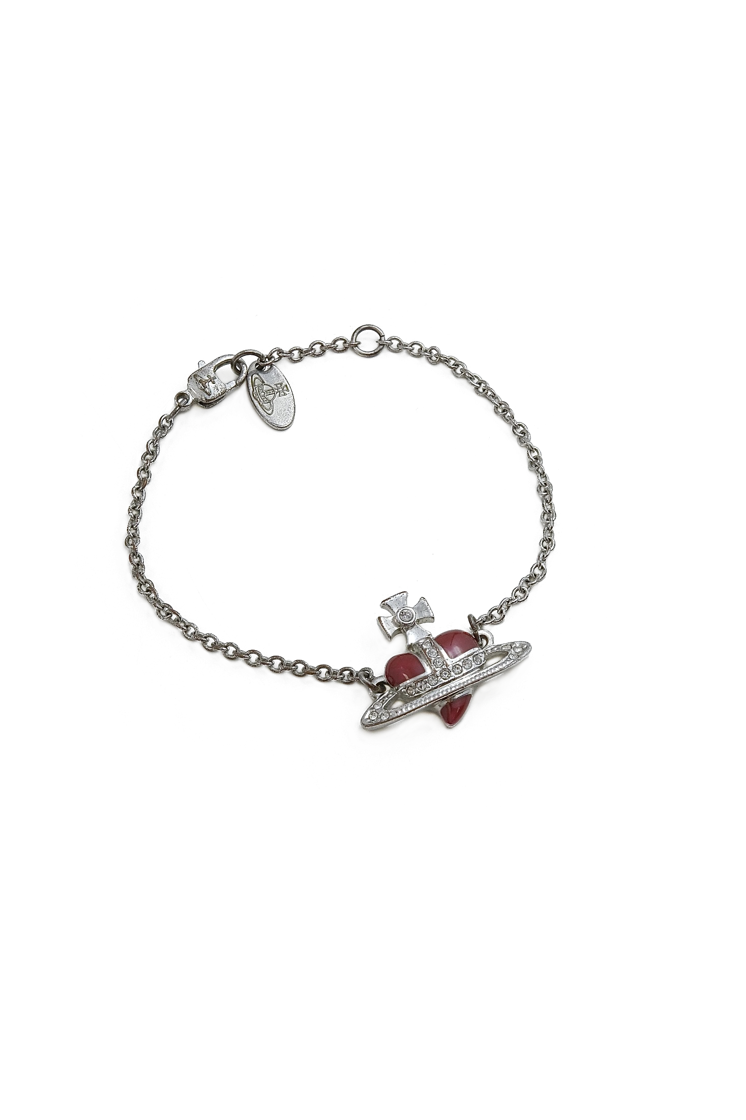 Authentic Vintage Vivienne Westwood Red Heart Orb Bracelet