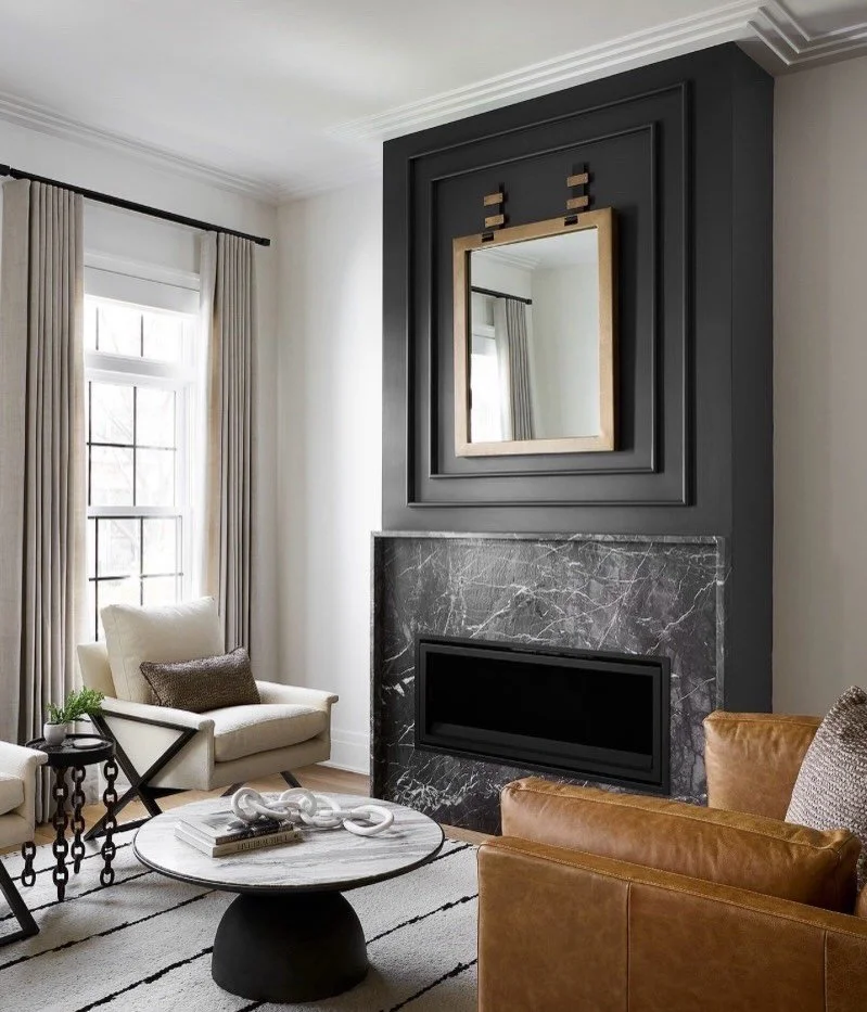 Modern, masculine, and intentionally connected from room to room. 🖤

For this custom bachelor pad, we layered warm neutrals, saturated greys, and rich black tones to create a bold yet cohesive aesthetic throughout the home. By balancing soft texture