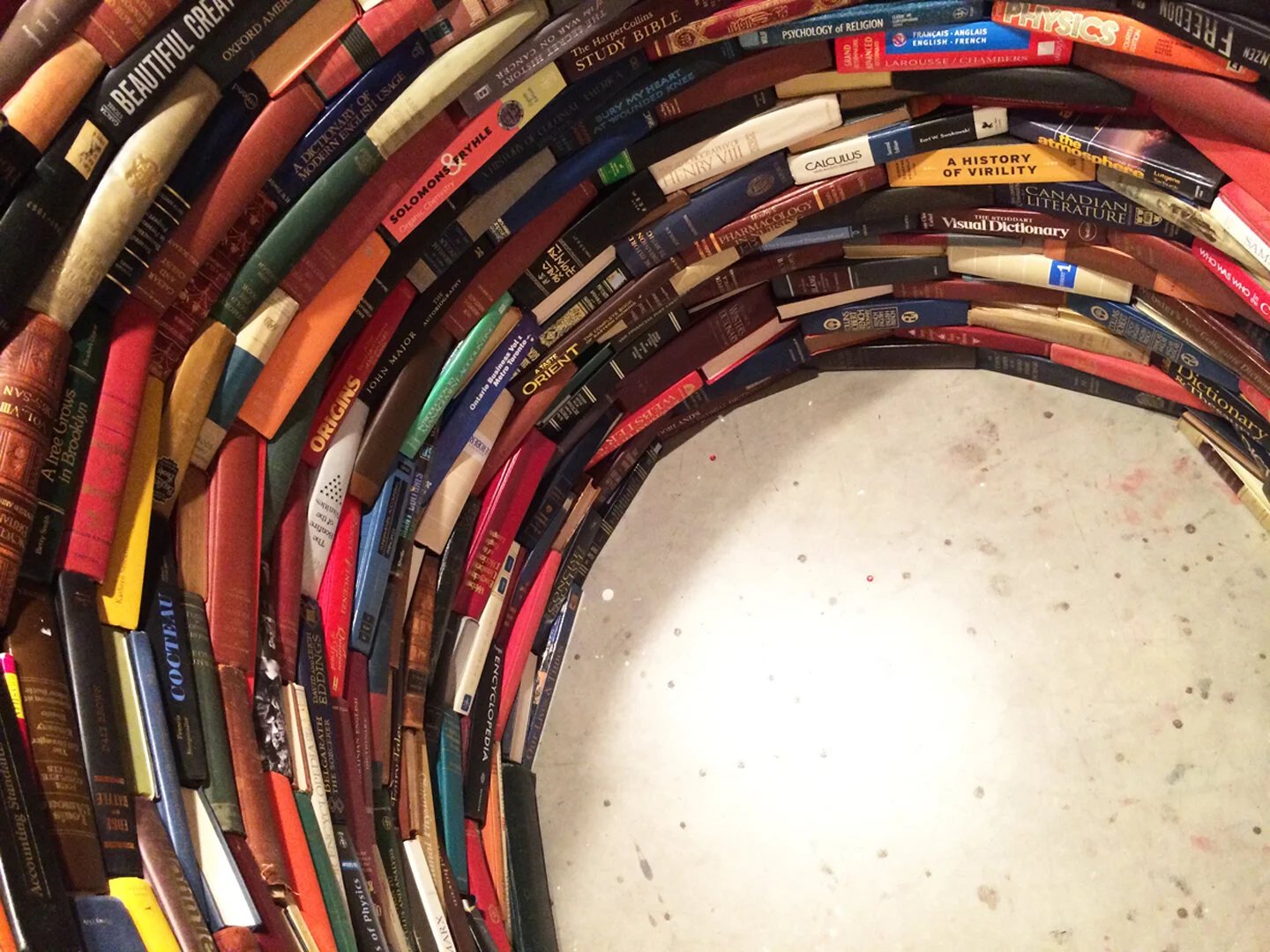 Authoritative Archive (from above), 2021, books