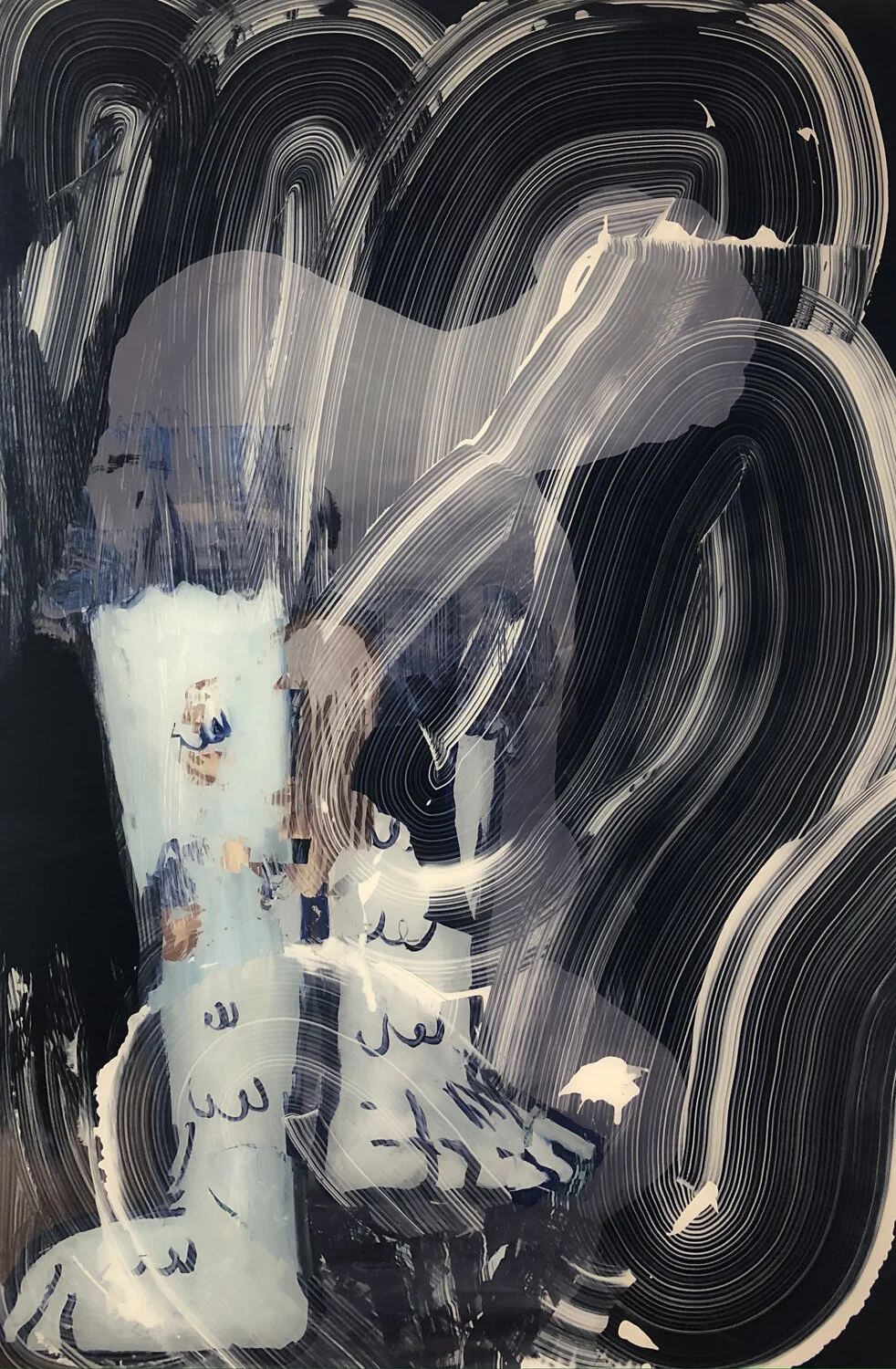 The Shadow, 2021, Acrylic on Plexiglass, 36” x 24”