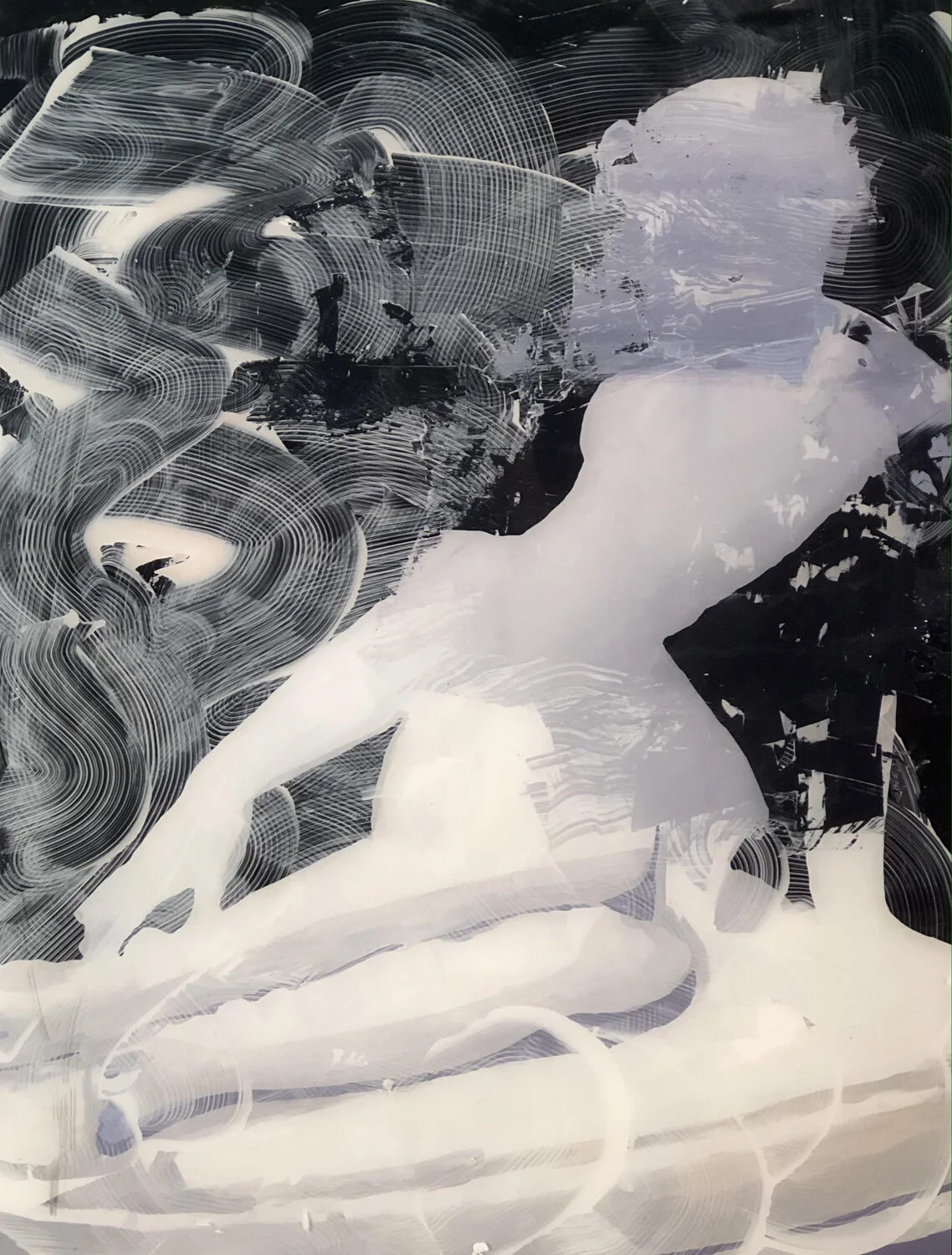 Whisper, 2021, Acrylic on Plexiglass, 18” x 24”