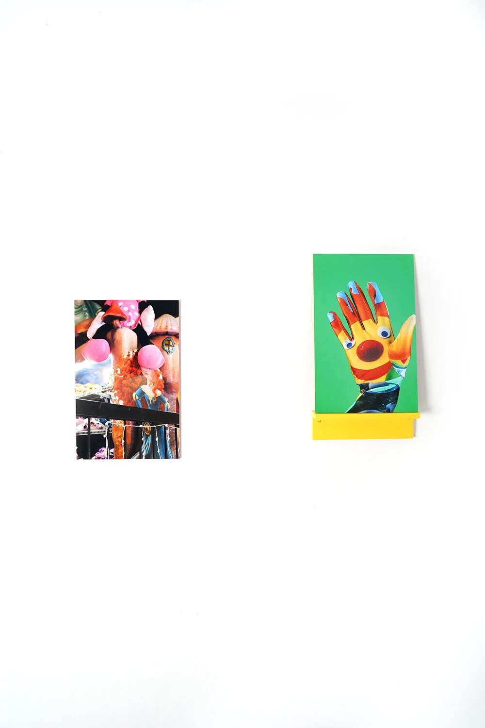 Documentation A Wish Stays With You exhibition, installation: photograph mounted on acrylic, wooden shelf, 2021