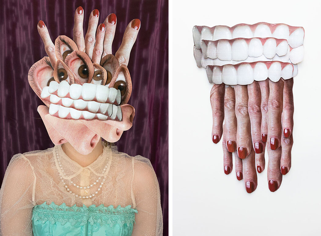 SABA SHARIFI, A SIGHT FOR SORE EYES, COLLAGE, 21” X 15”, 2021