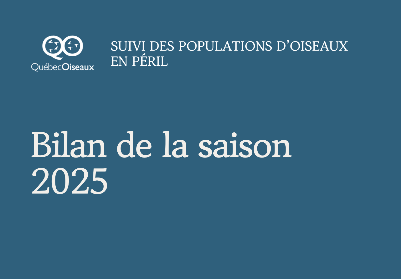 Rapport SOS POP 2025 - Suivi des populations d’oiseaux en péril