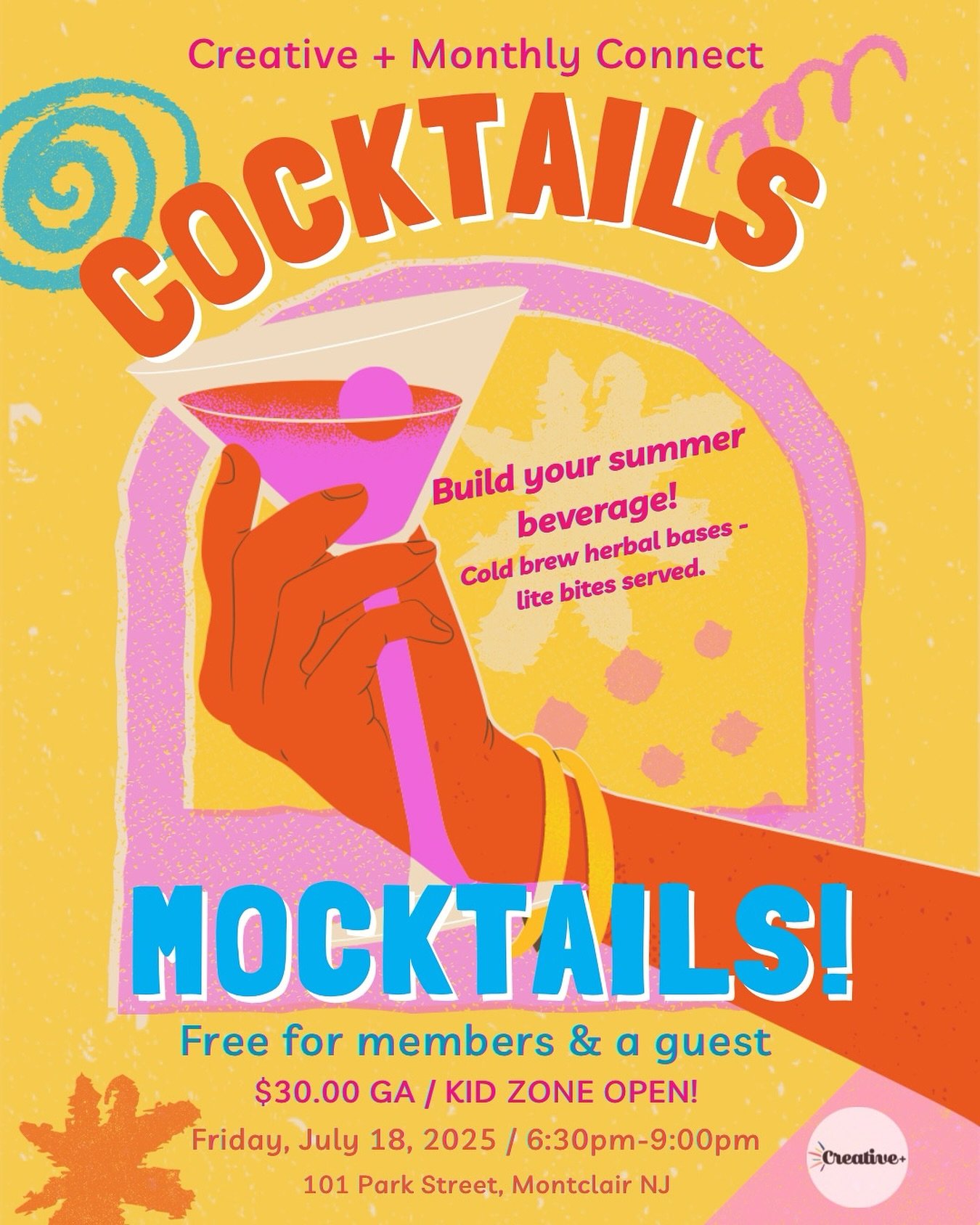 Join us for Monthly Connect @ Creative+ this Friday July 18th - Come once a month for an informal happy hour. Meet other members, organically network and enjoy our space.
-
Free for members + 1 guest, $30 GA for non members. 6:30pm-9:00pm. RSVP requi