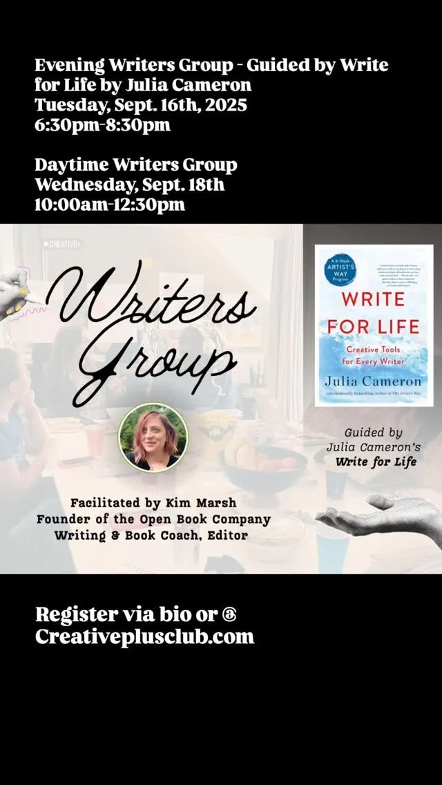 Daytime & Evening Writers Group. You pick the genre, and we'll provide the support!
Join us next Tuesday & Thursday.
Tuesday evening provides guidance from Write for Life.
Thursday during the day provides structured writing blocks.
Come