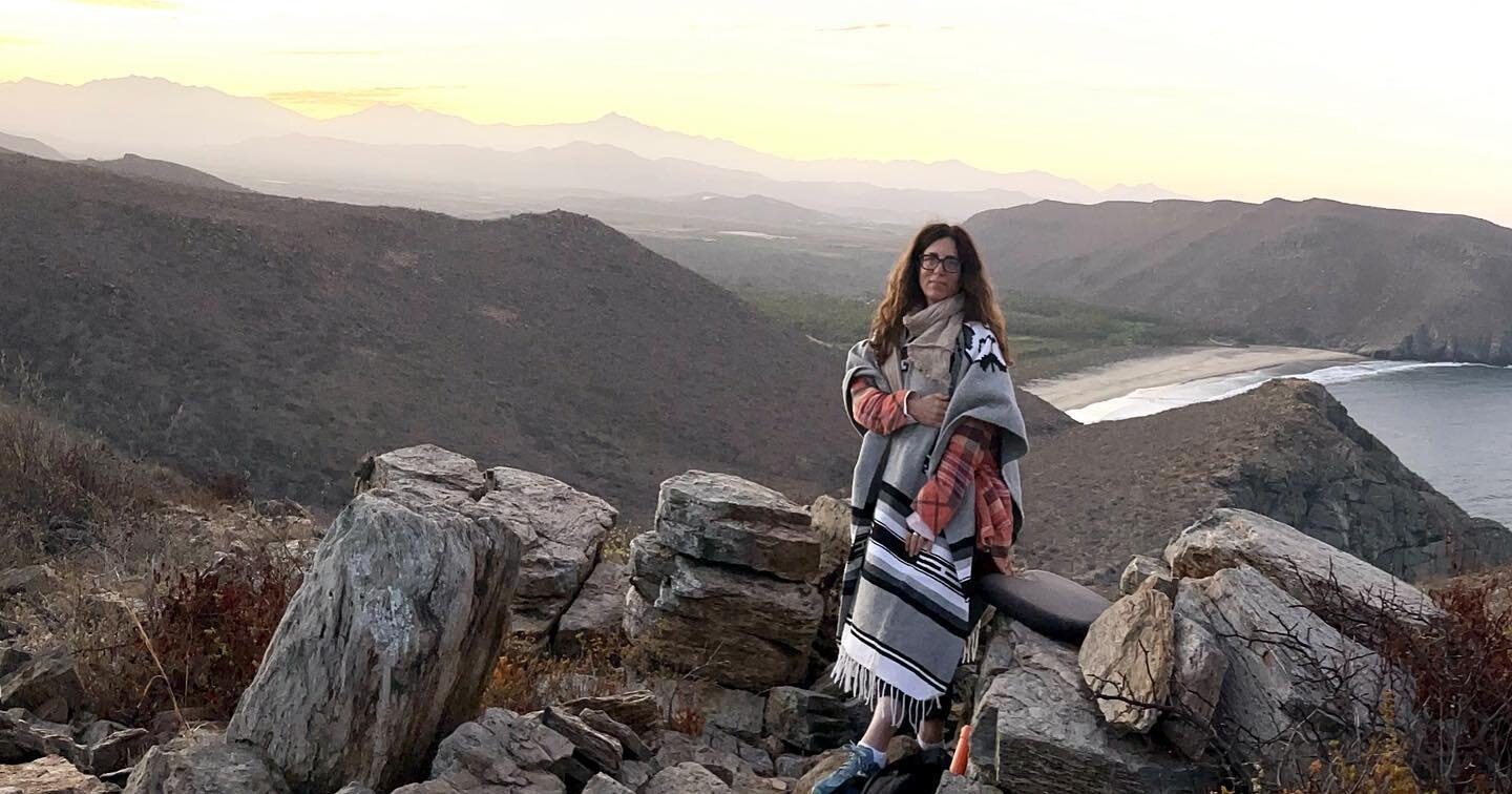 This is me on the top of a mountain after watching the sun rise with a Shaman named Saul. 🌄✨🙏🏻 This, along with the rest of my time in Baja at the Modern Elder Academy was a heart-opening, joy-filled, &ldquo;audacious&rdquo; adventure and I share 
