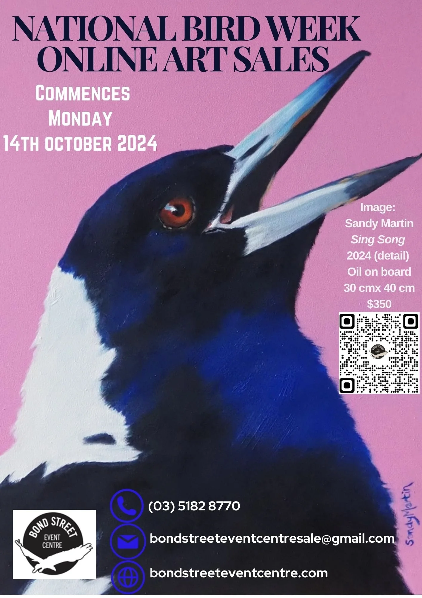 NATIONAL BIRD WEEK ART SALES — BOND STREET EVENT CENTRE