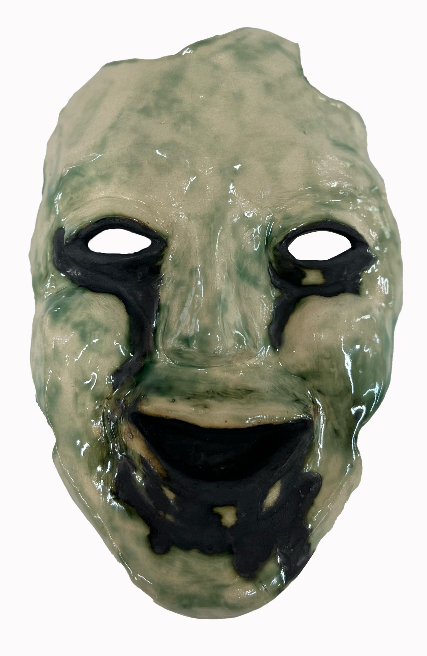 Surprise and Joy (Personas and the Shadow series), Glazed Ceramics with copper oxide wash, 10” x 7” x 3.5”, 2022.
