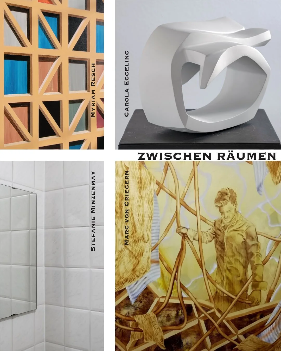 Einladung zur Ausstellung 
&bdquo;Zwischen R&auml;umen&ldquo;
In der Kunstinitiative Wurzeln und Fl&uuml;gel e.V.

👩&zwj;🎨 Carola Eggeling @carola.eggeling 
👩&zwj;🎨 Stefanie Minzenmay @fotografiesmy 
👩&zwj;🎨 Myriam Resch @myriam.resch 
👨&zwj;?