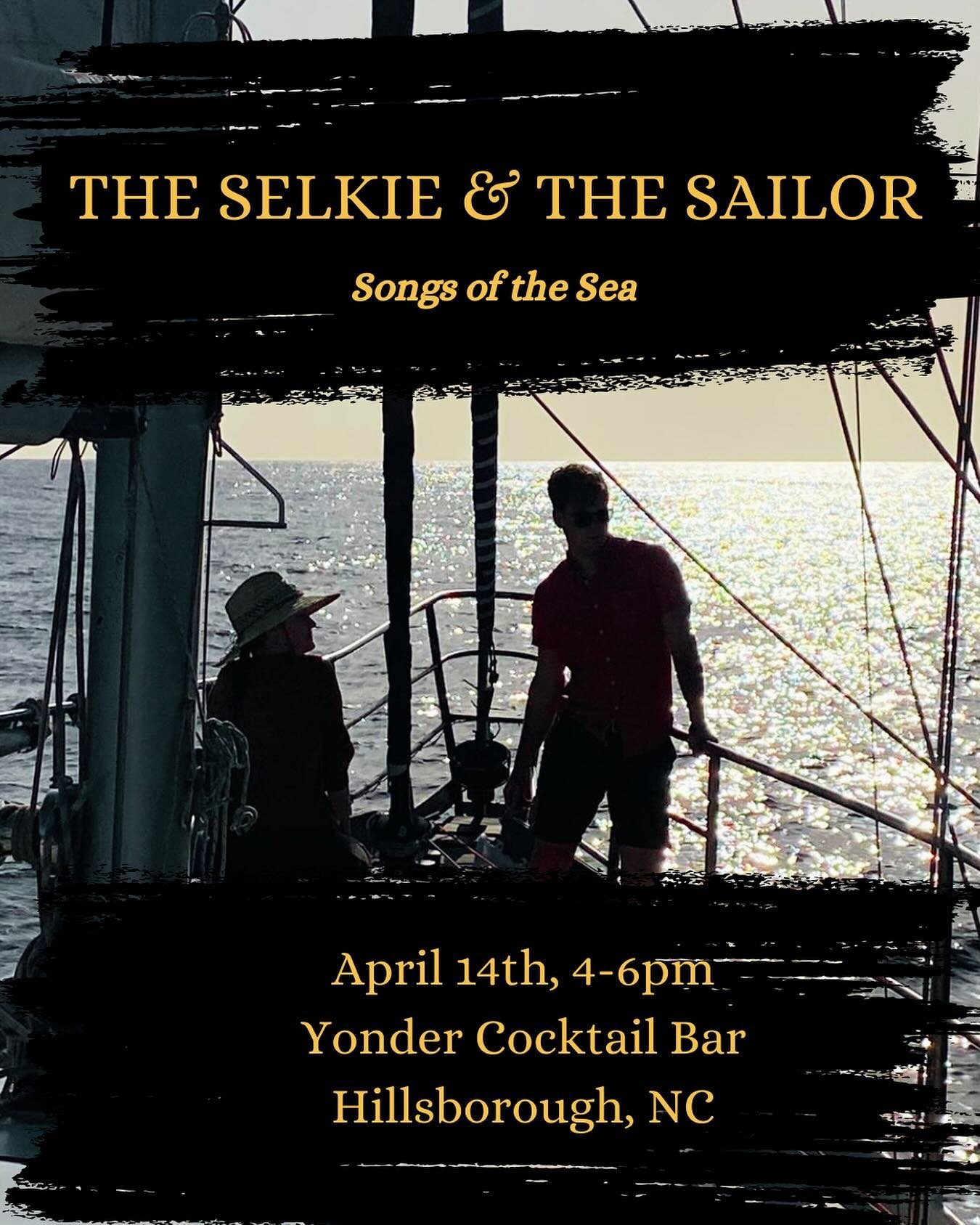 Hey y&rsquo;all! Super excited to announce my ✨First Official Gig✨ since maternity leave!! Woohoo!! Come join me and @kiahwellsmusic at @yonderbarnc on Sunday April 14th for some rousing sea shanties, seductive siren songs and fun singalongs as The S