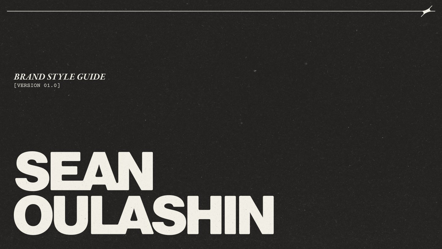 Brand style guide cover.