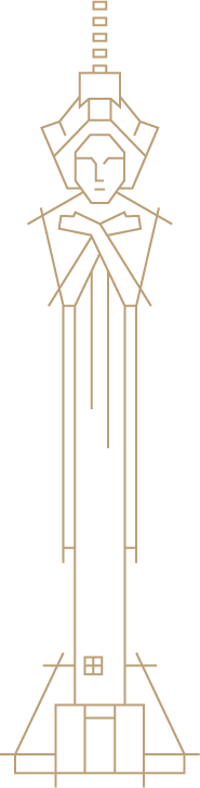 Frank Lloyd Wright Midway Gardens reconstructed sprite statue.