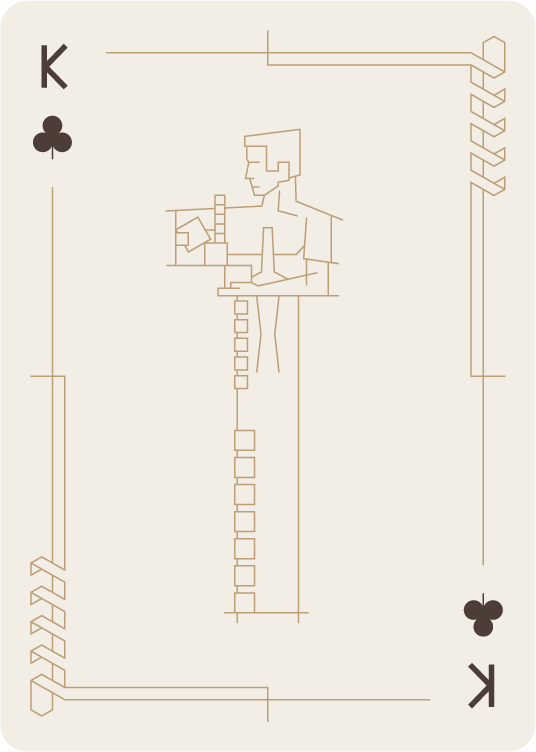 Frank Lloyd Wright Midway Gardens Playing Cards King of Clubs.
