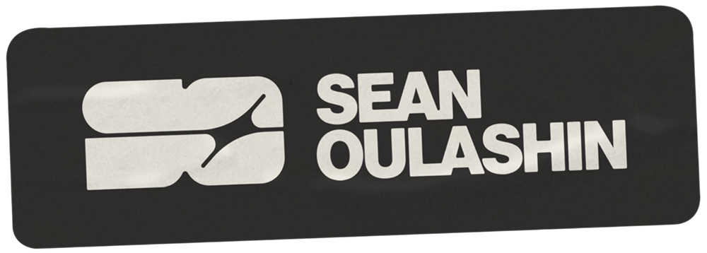 Primary logo lockup applied to sticker.