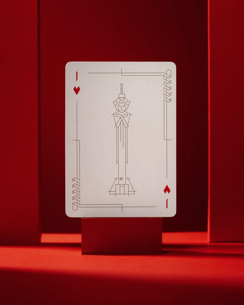 Frank Lloyd Wright Midway Gardens Playing Cards Jack of Hearts.