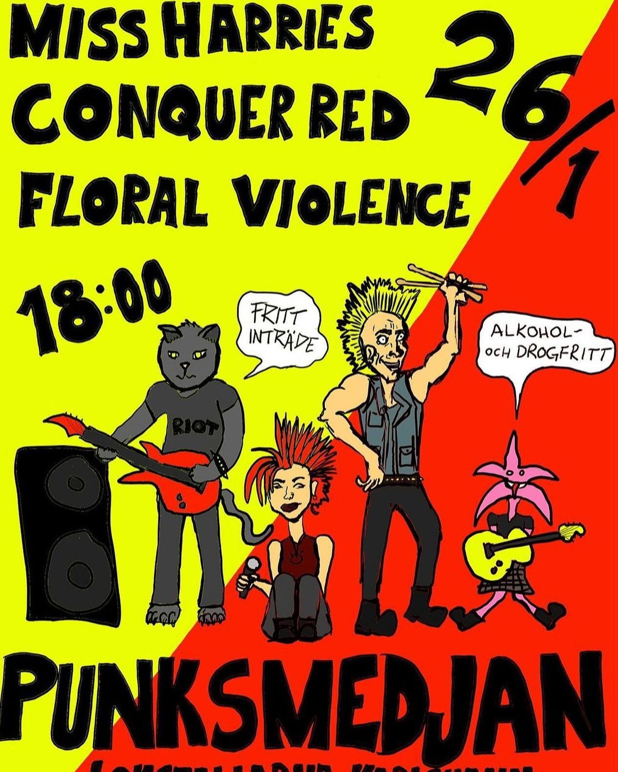 First time @punksmedjan ‼️
Together with @miss.harries &amp; @floralviolencee 🤘
📍Lokstallarna, Karlshamn
🗓️ 26/1 18:00