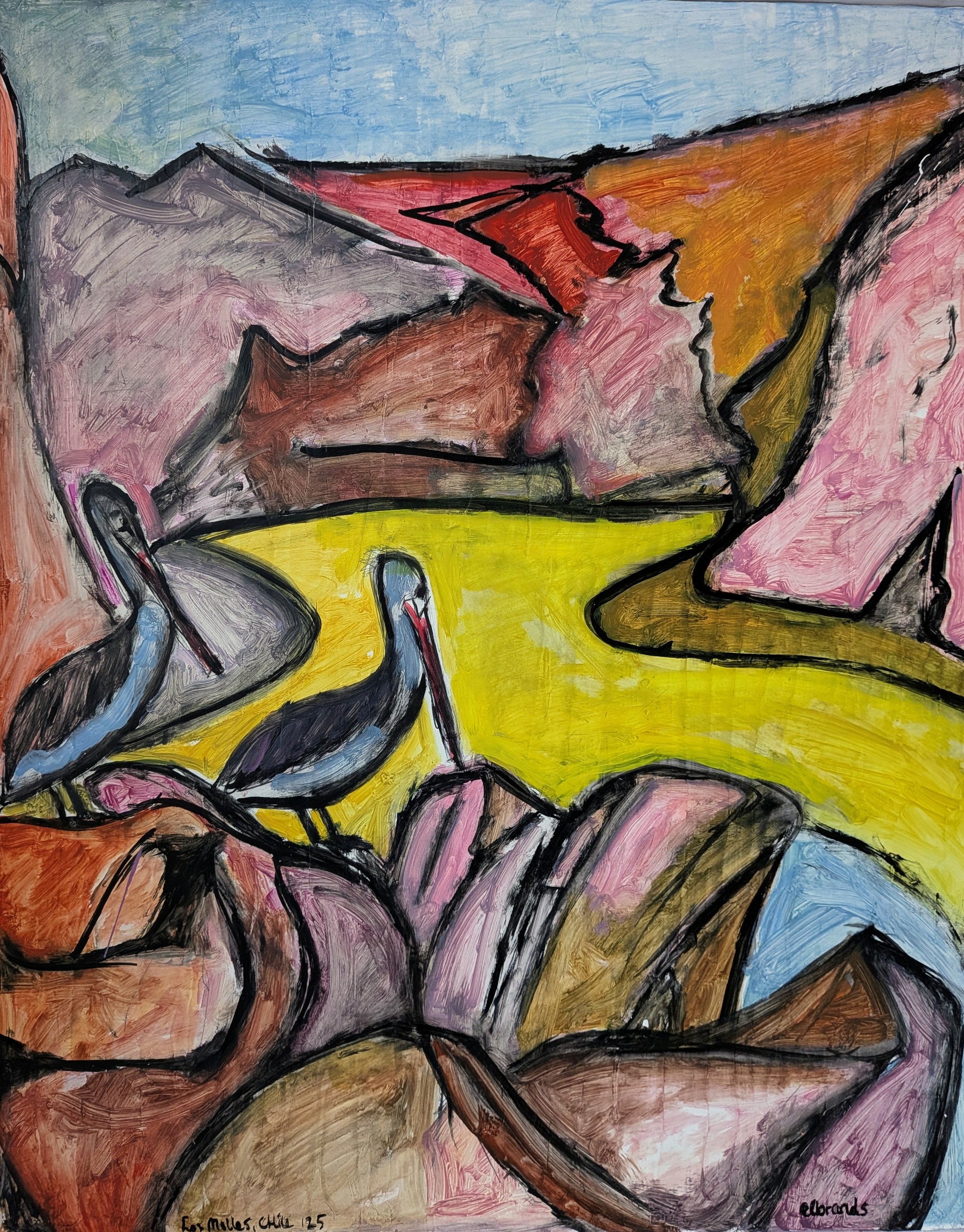 The rocks of Los Molles| 50 * 70 cm| Oil on wood| Chile 2025