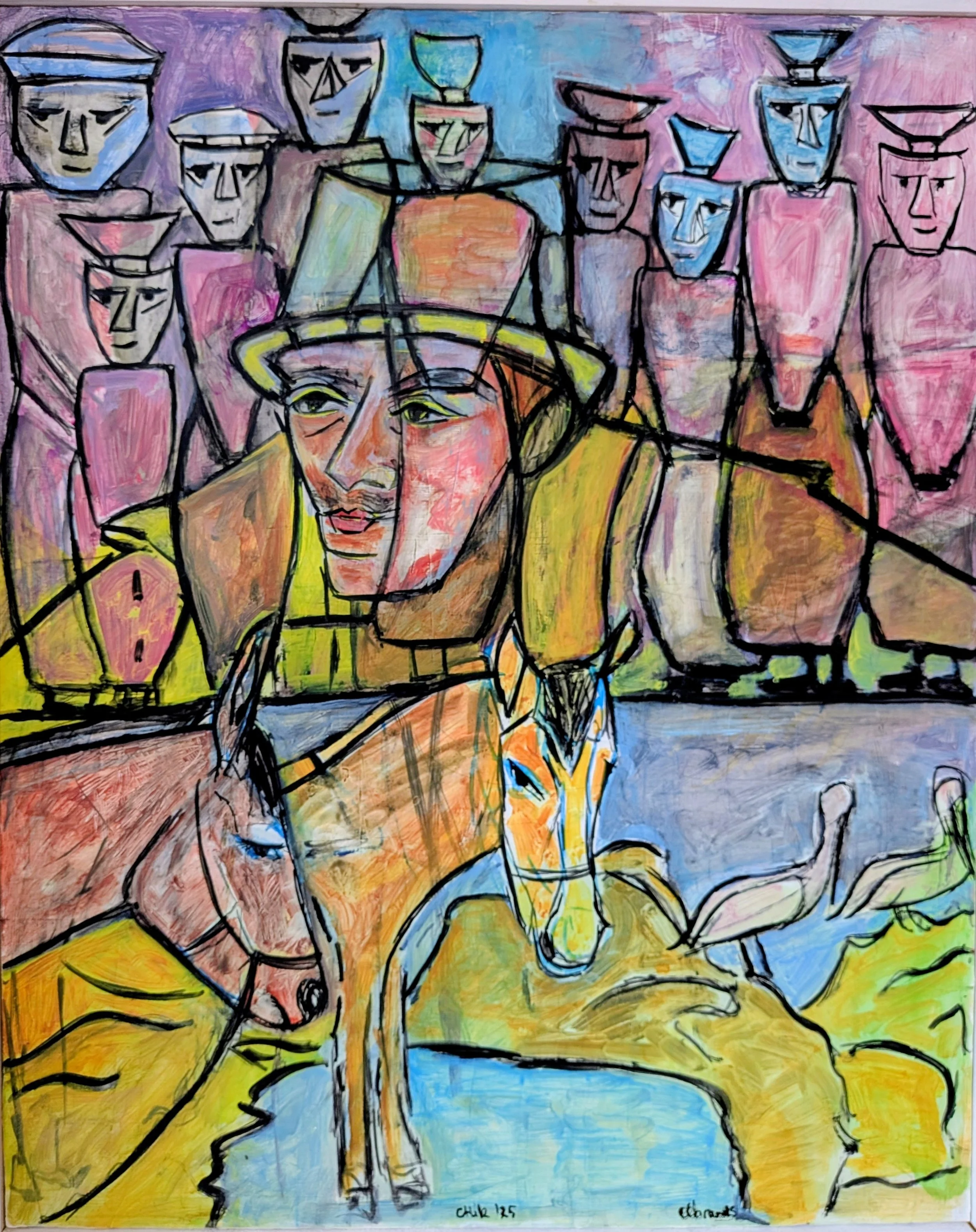 Chile, in the wings of time| oil on wood| 50 * 70 cm| Chile 2025