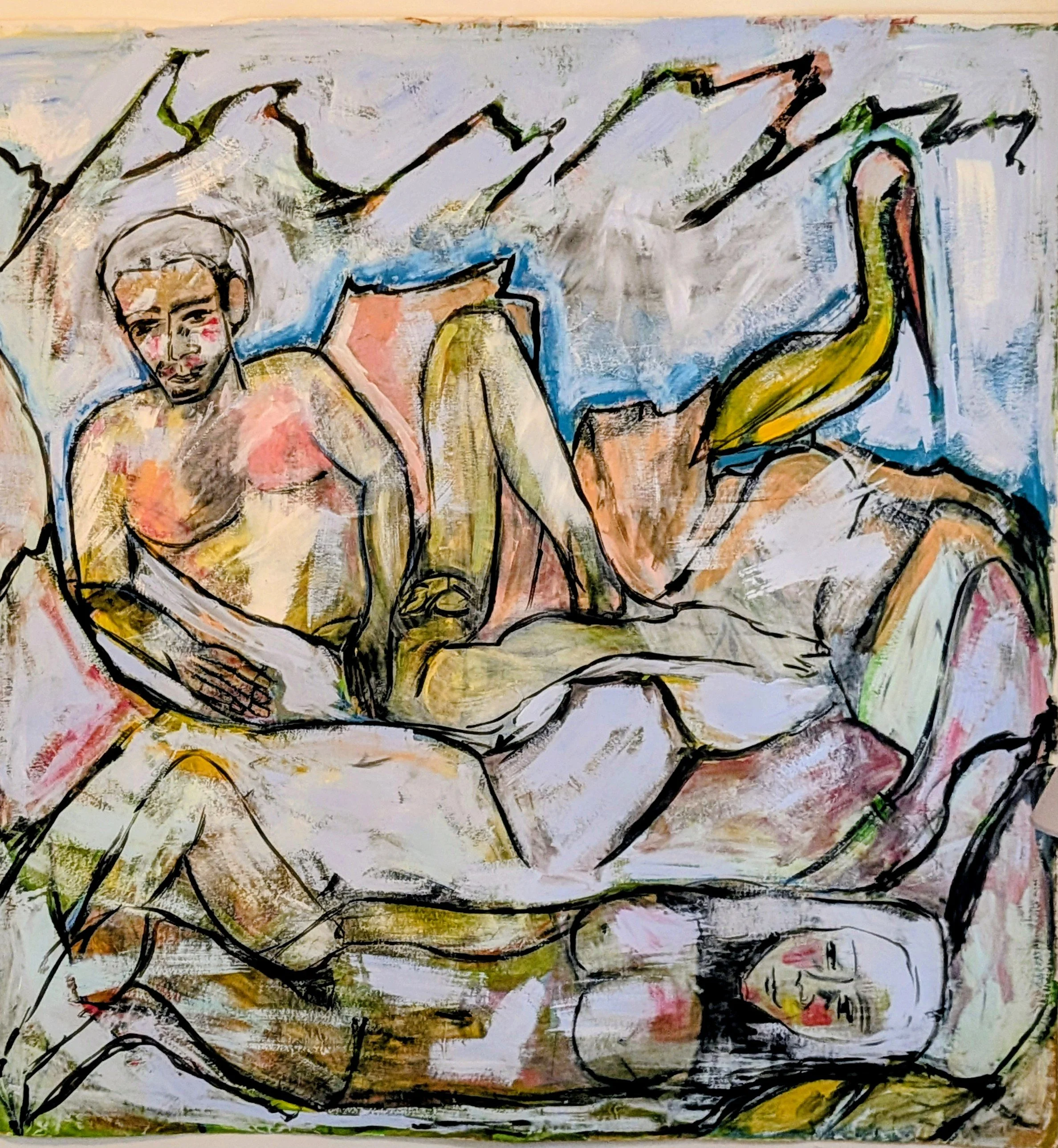 The space we didn't step into| 200 * 200 cm| oil & acrylic on canvas| Amsterdam 2025