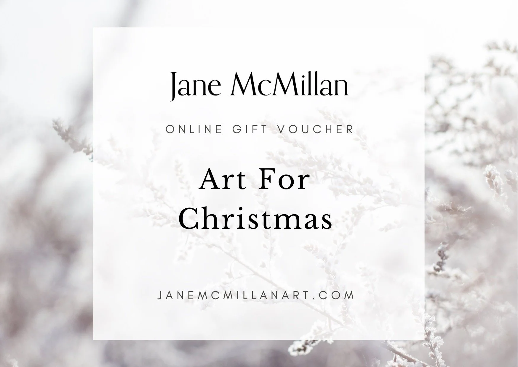 Art for Christmas Gift Voucher