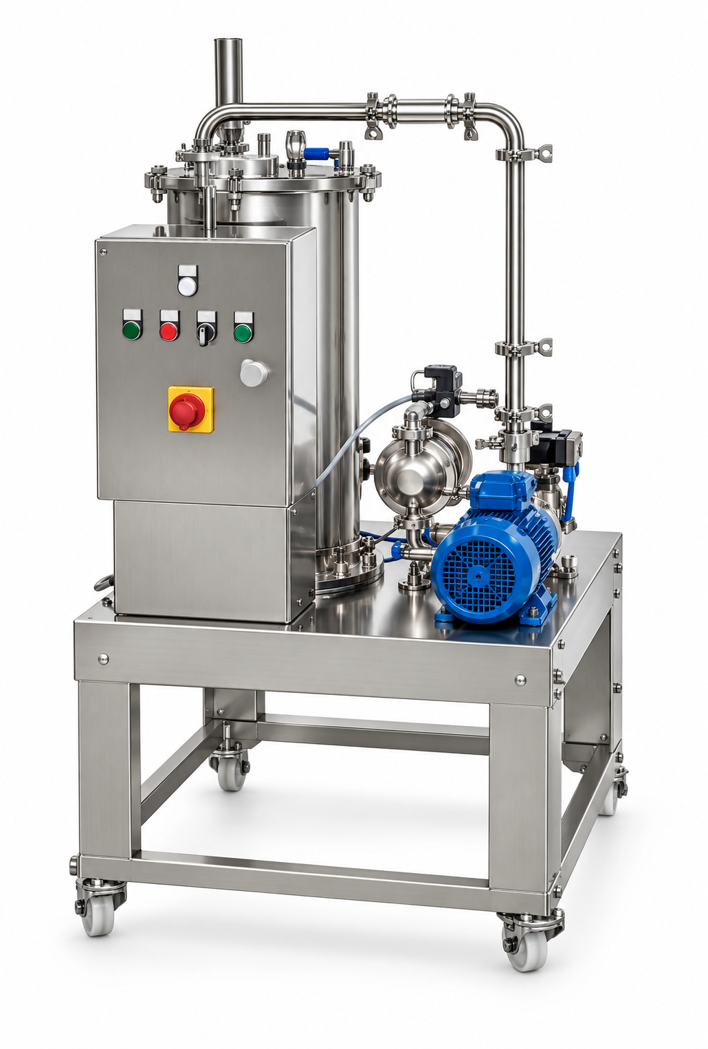 Equipo industrial inoxidable con bomba azul.png