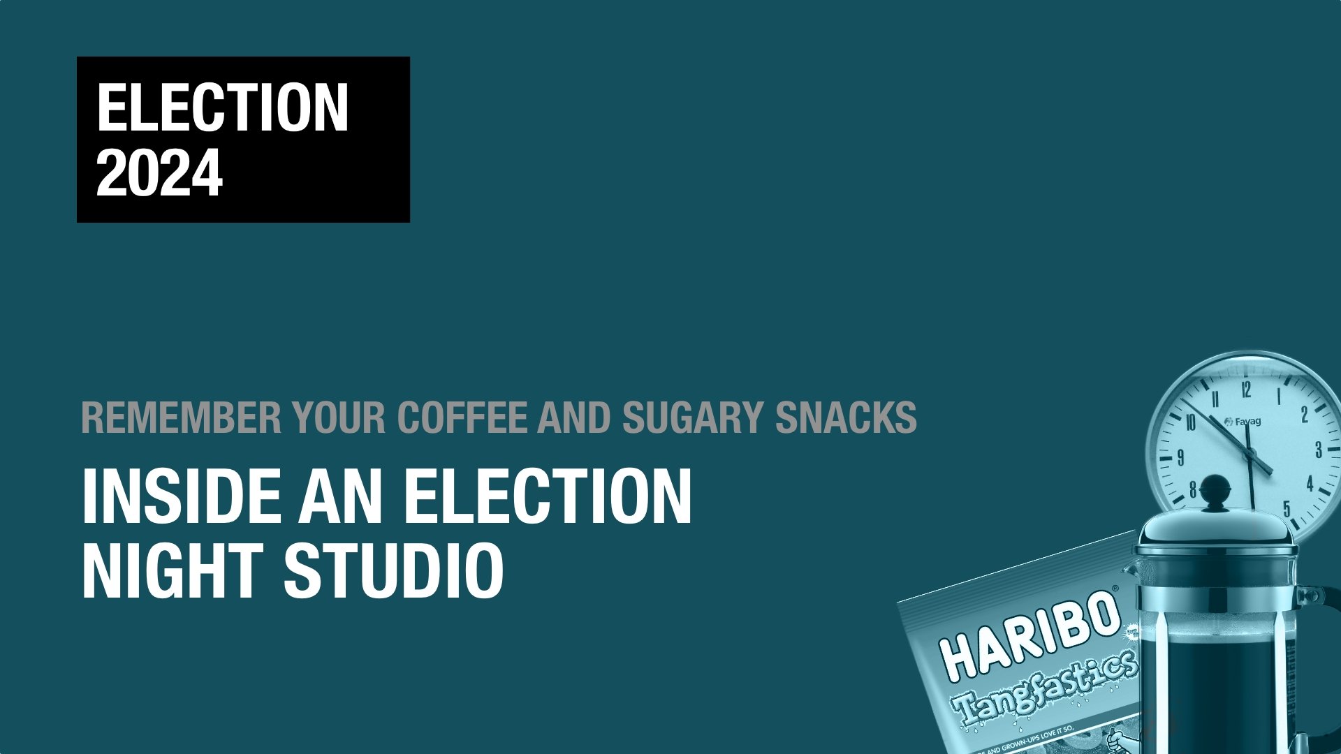 A rollercoaster ride of confusion, speculation and Haribos. Inside the election night studio