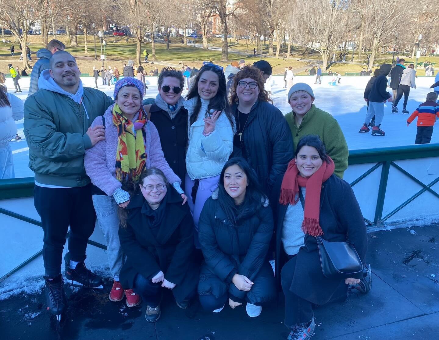 ❄️⛸️skating was scary and fun!!⛸️❄️

Thanks for coming out and doing nice Boston winter things 🥹💕

The cutest part of this field trip is it that it&rsquo;s the first time that ppl that we both (Luis &amp; I) work with hung out together. The new spa