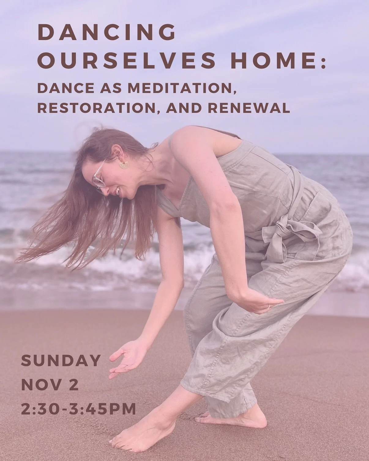 ๐ฏ Come dance with us in a restorative, life-affirming movement class on Sunday, November 2nd, from 2:30-3:45pm! ๐ฏ‍โ๏ธ
Led by our resident five element acupuncturist, founder of Milkweed Acupuncture & Herbal Medicine, and lifelong dancer, Jo