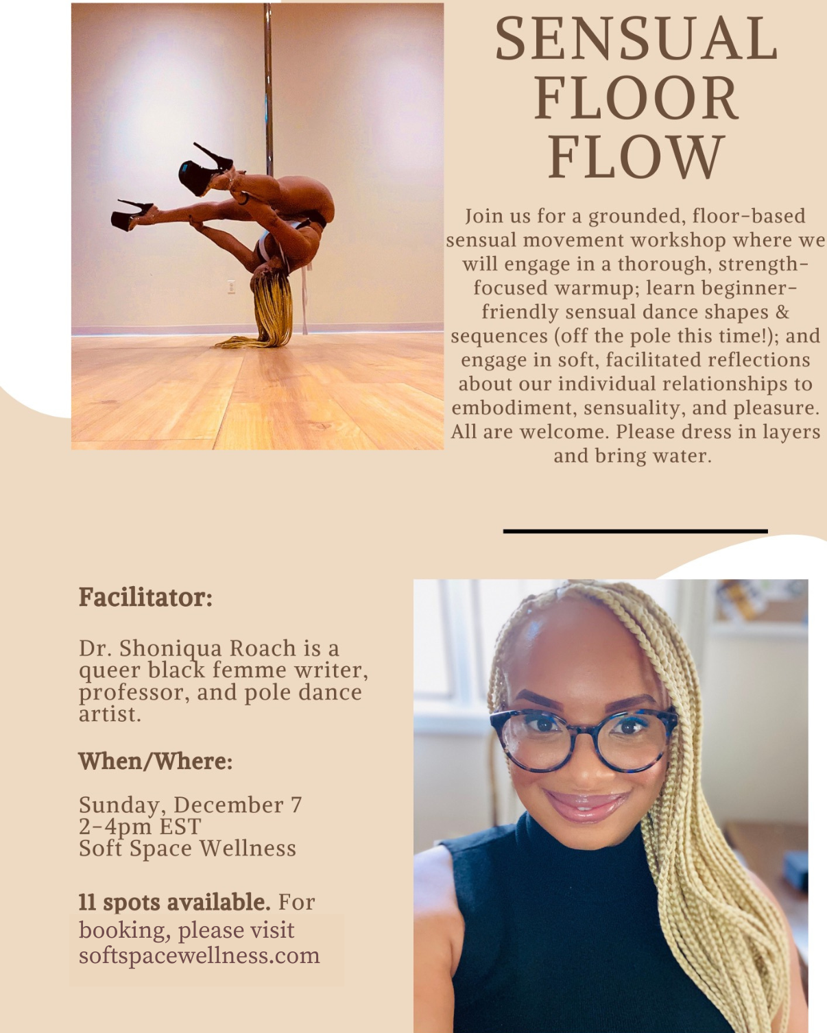 Sensual Floor Flow with Shoniqua (a Soothing Sunday event) 