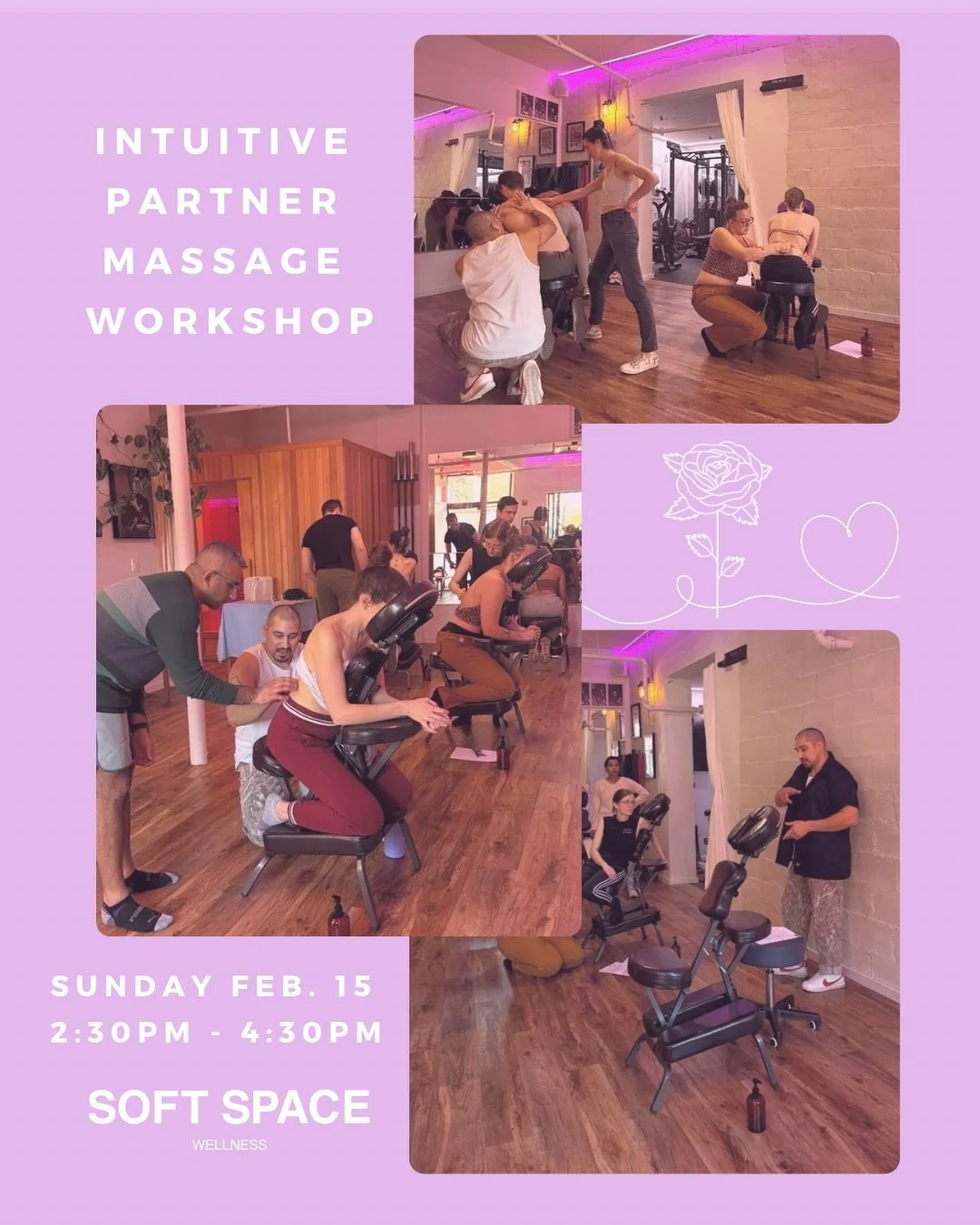 💕 Lean into trust, and connection with someone you love through guided, intuitive touch. In this workshop, you&rsquo;ll practice giving and receiving a neck and shoulder massage with a chosen partner. Communication - both verbal with each other, and