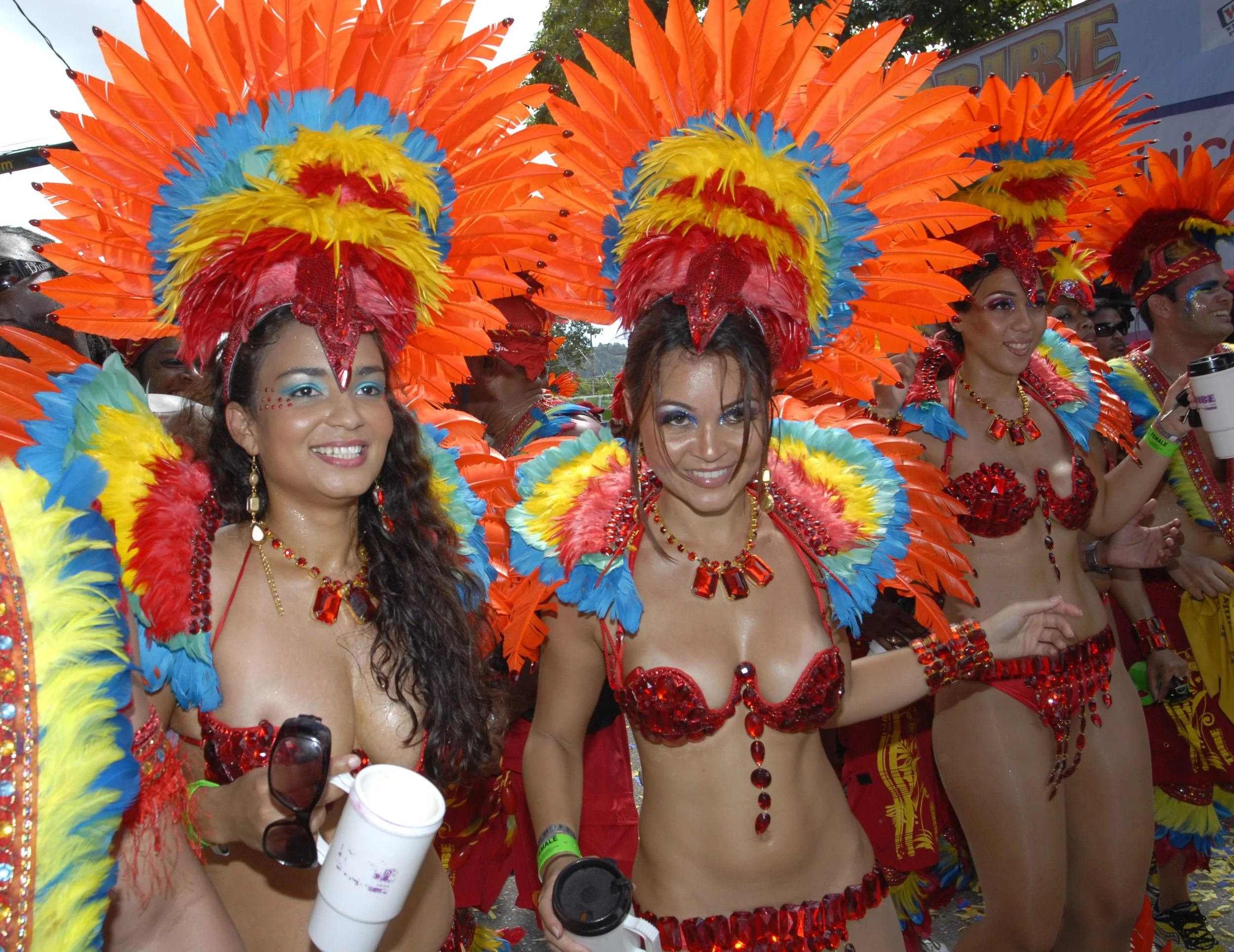 carnival goers in Port of Spain, Trinidad