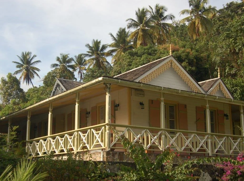 A traditional clapboard house in St Lucia