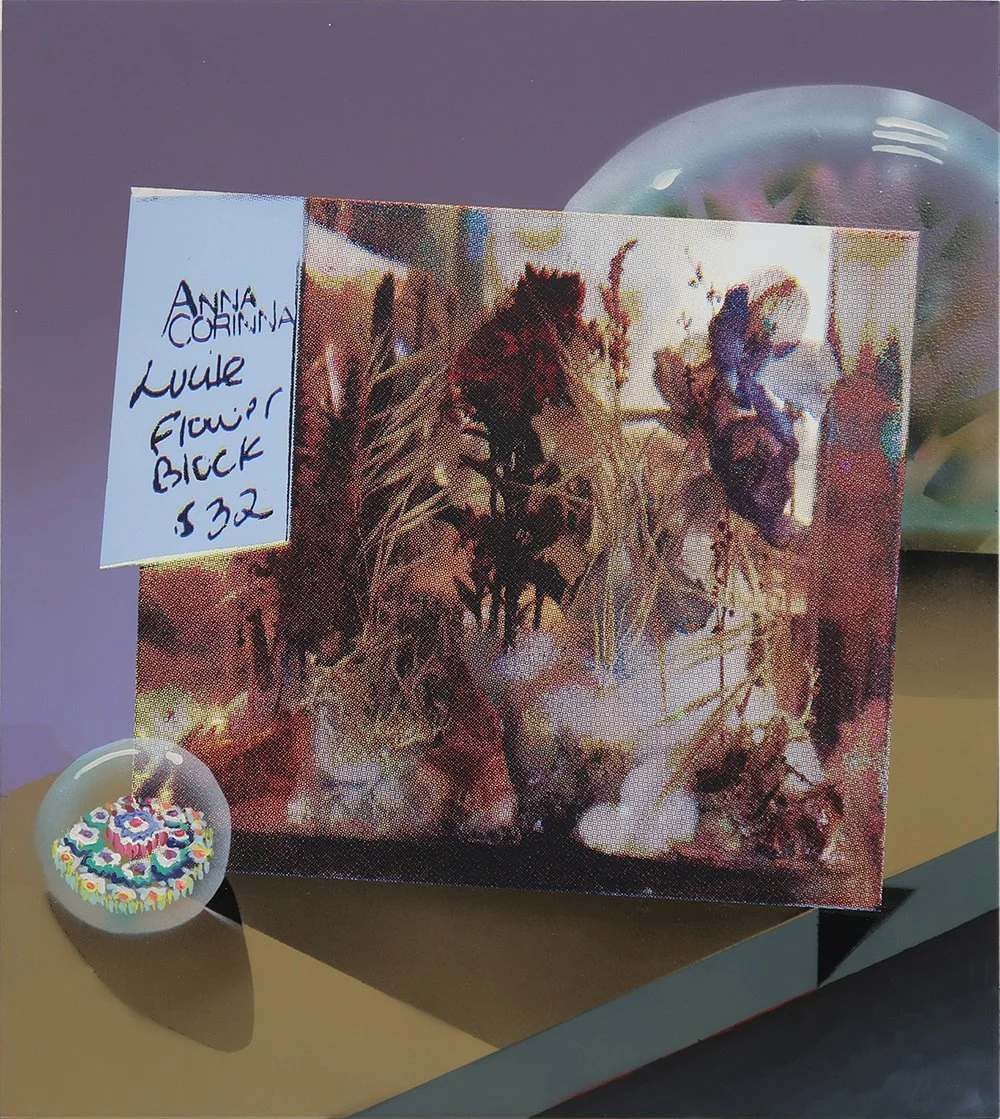 Flower Block ;
flashe, oil, acrylic on dibond;
21 in x 18 in;
2021