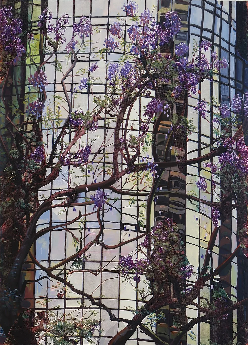 Bon Adventure ;
flashe, acrylic, oil on dibond;
55 in x 39 in;
2021