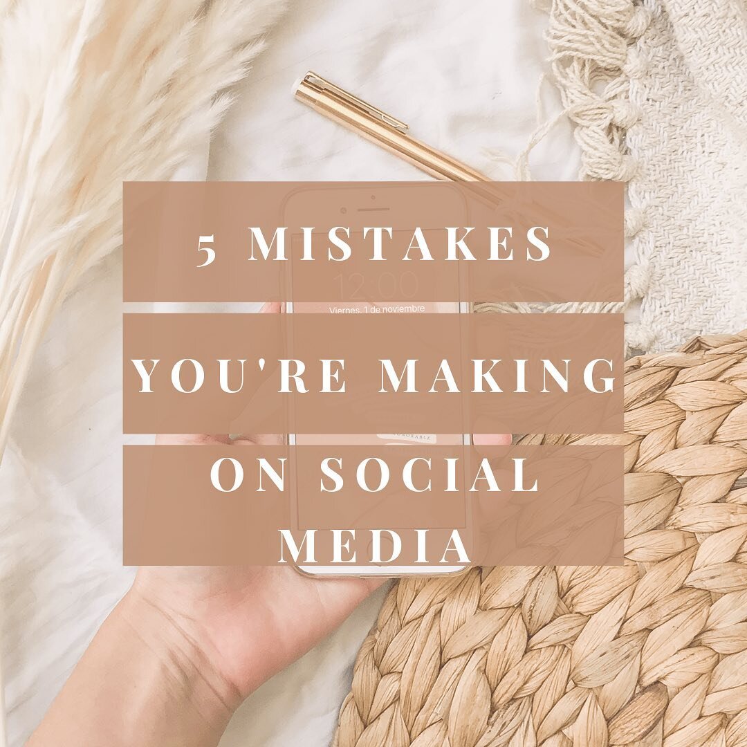 5️⃣ Mistakes You&rsquo;re Making on Social Media👆👆

Any sound familiar?? Looking for some assistance in fleeing your platform? DM us or checkout our consultation options on Webberandco.com 👏🏼✨