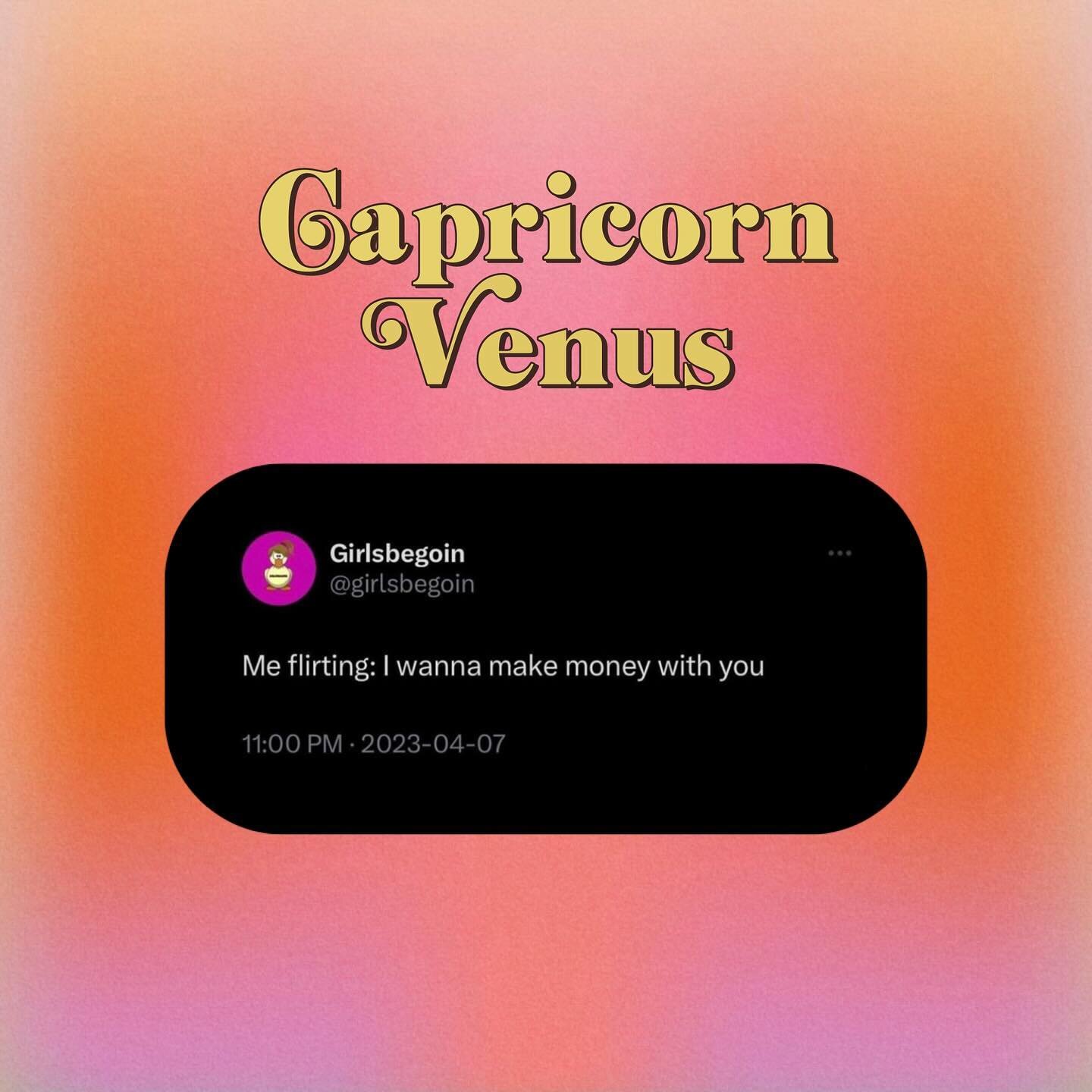 Venus has entered the sign of Capricorn! In astrology, Venus is the planet that represents how you express yourself romantically, what you need in relationships, how you flirt, what you value, how you spend your money and what you appreciate when it 
