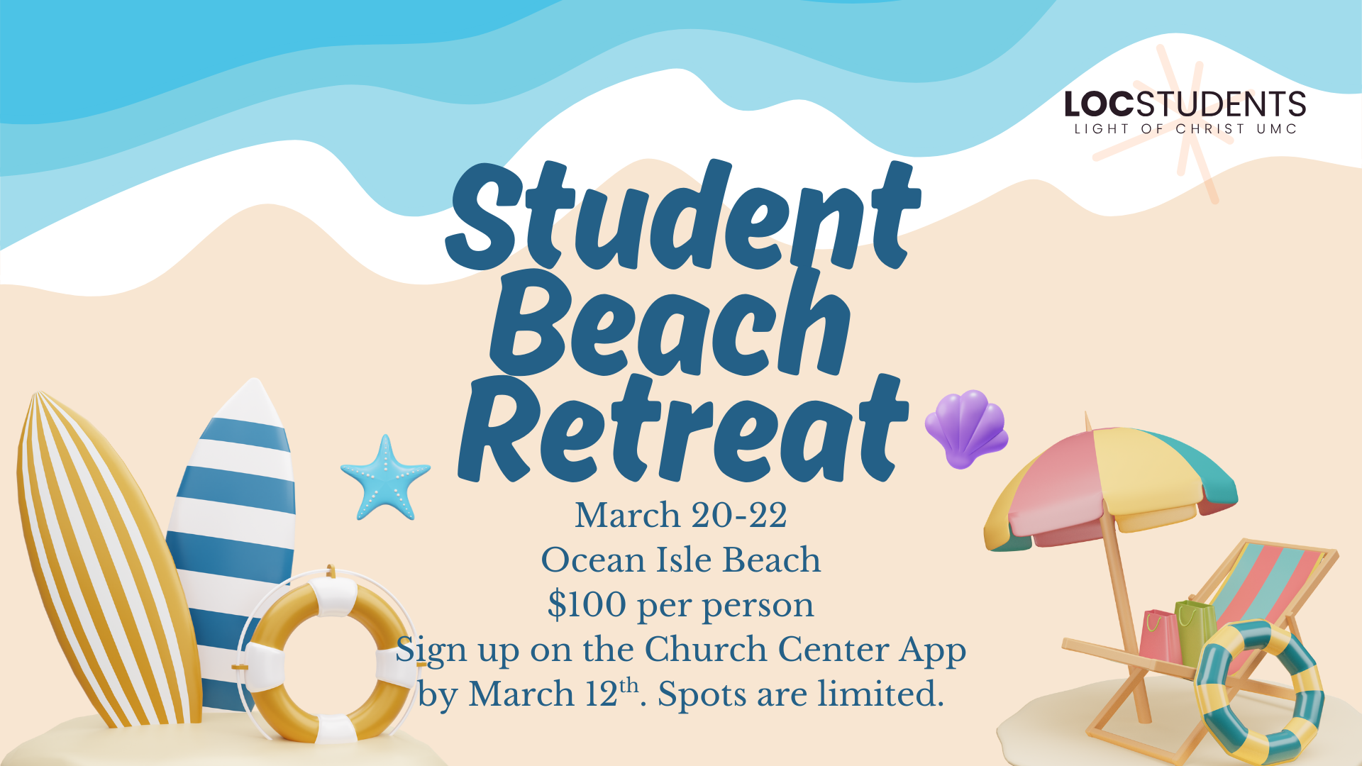 LOCStudents Beach Retreat
