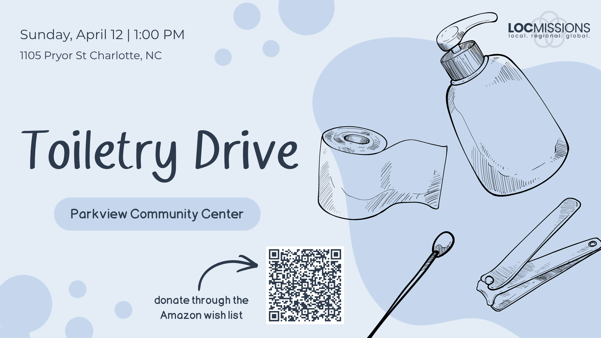 Parkview Toiletry Drive & Bag Assembly