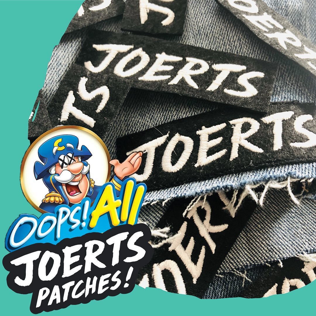 The Cap'n really shit the bed again on this one, folks.

I only made 500 of these patches, so this is a pretty serious issue.

This might be the last time I employ a cartoon character from a cereal box without first doing a drug test.

☠️ 🤘 #joerts 