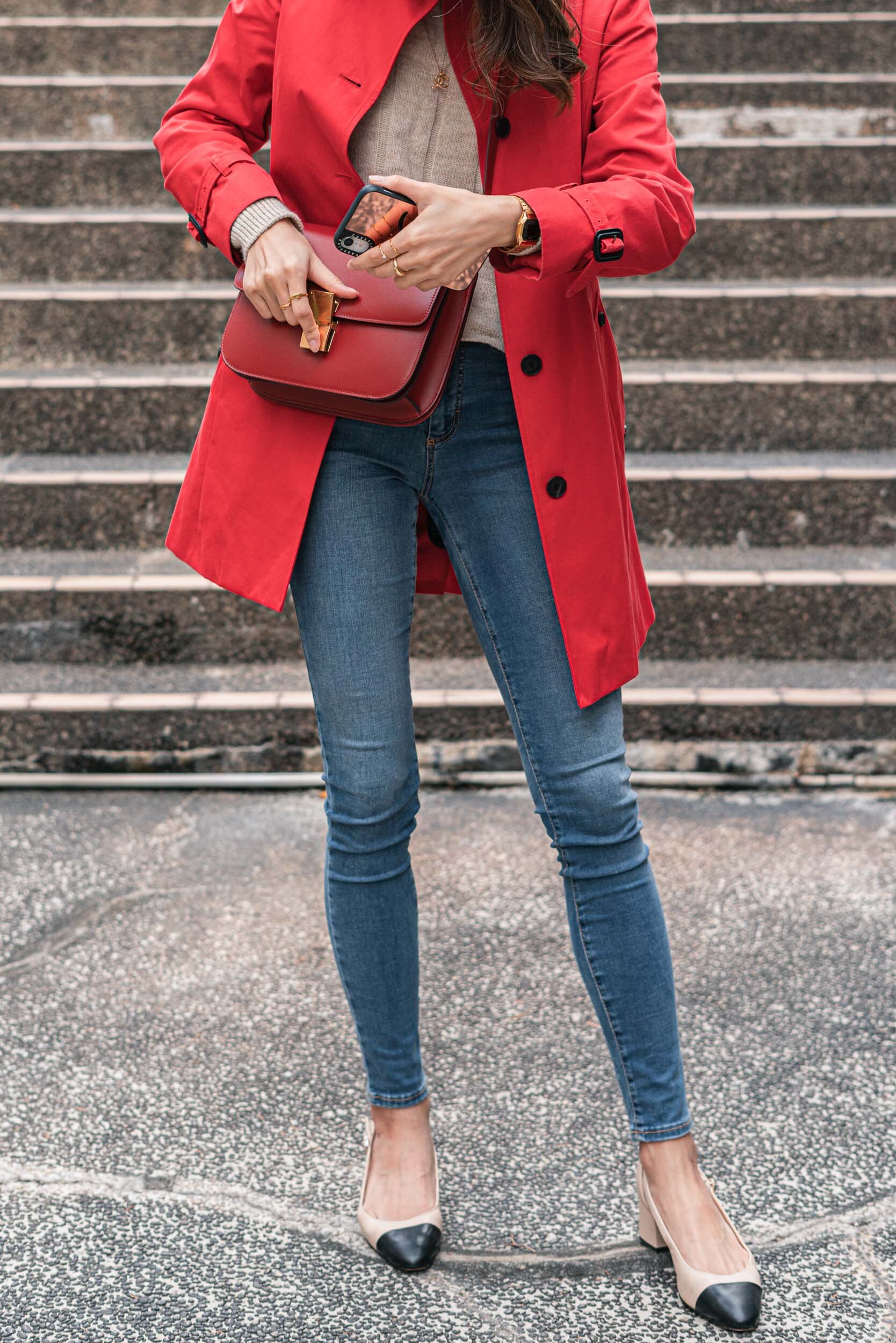A Classic Trench Coat, but Make it Scarlet with Aquascutum
