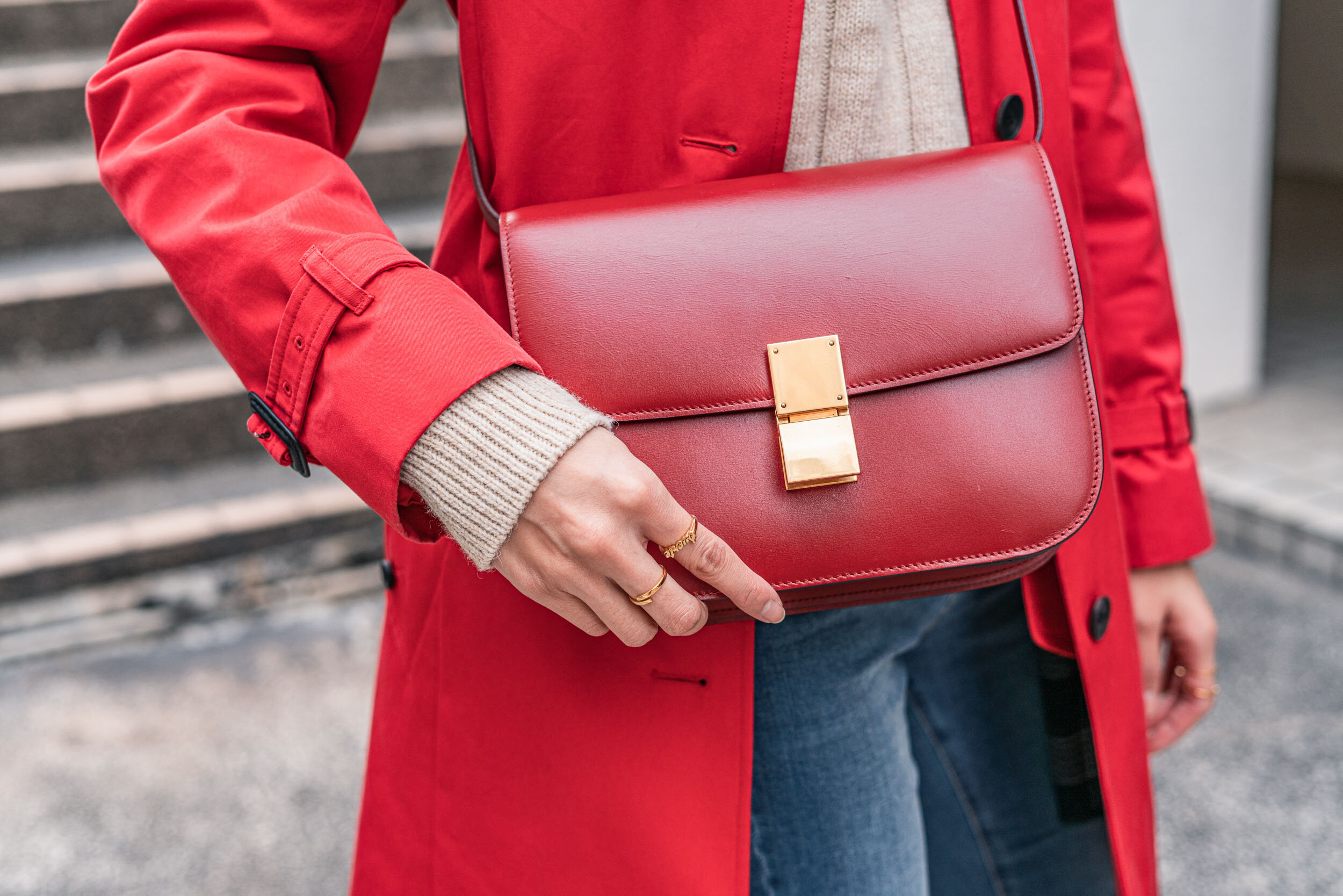 A Classic Trench Coat, but Make it Scarlet with Aquascutum