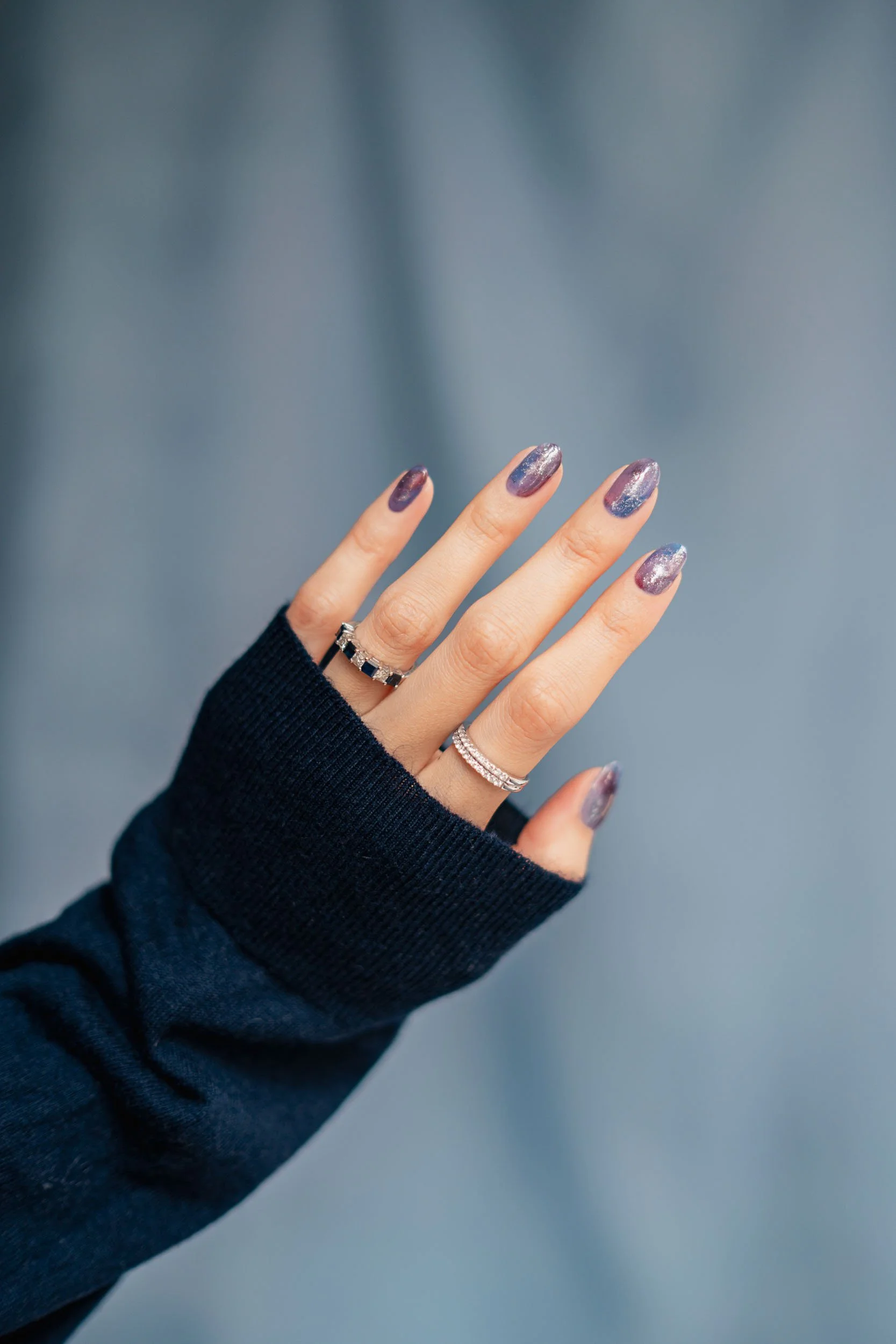 Midnight Nebula Nails: Reaching for the Stars