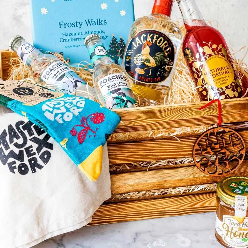 The Sweet and Sticky Box 🍯

Anyone with a sweet tooth would love this beautiful hamper. It also includes plenty of locally produced beverages to pair with tasty goodies.
Beautifully presented in a reusable burnt-finish wooden crate.

Browse our onli