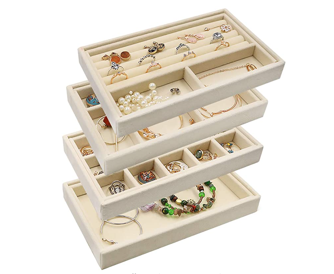 stackable jewelry trays